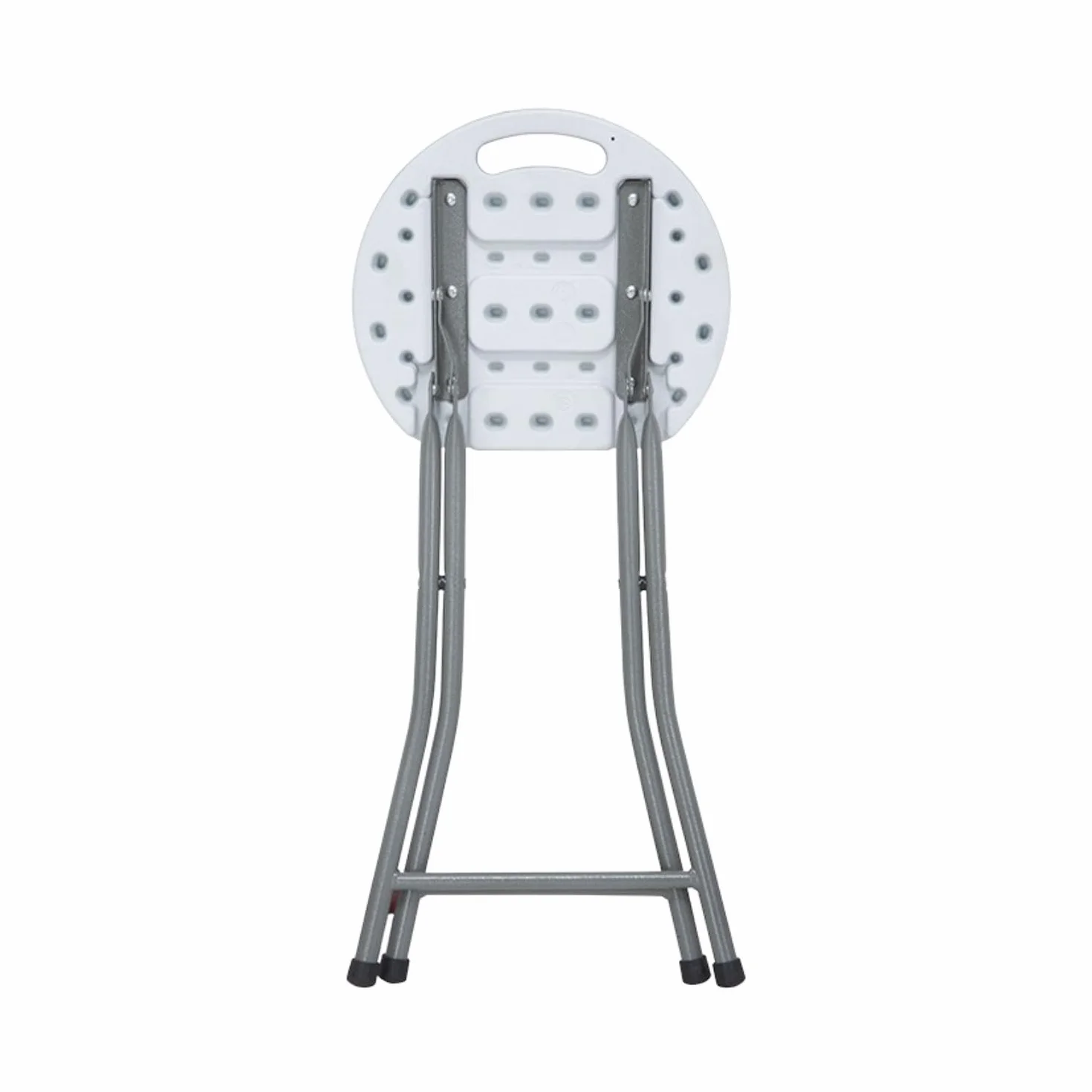 Pack 6 Taburetes Plegables de Resina y Acero 31x45cm Blancos 7house
