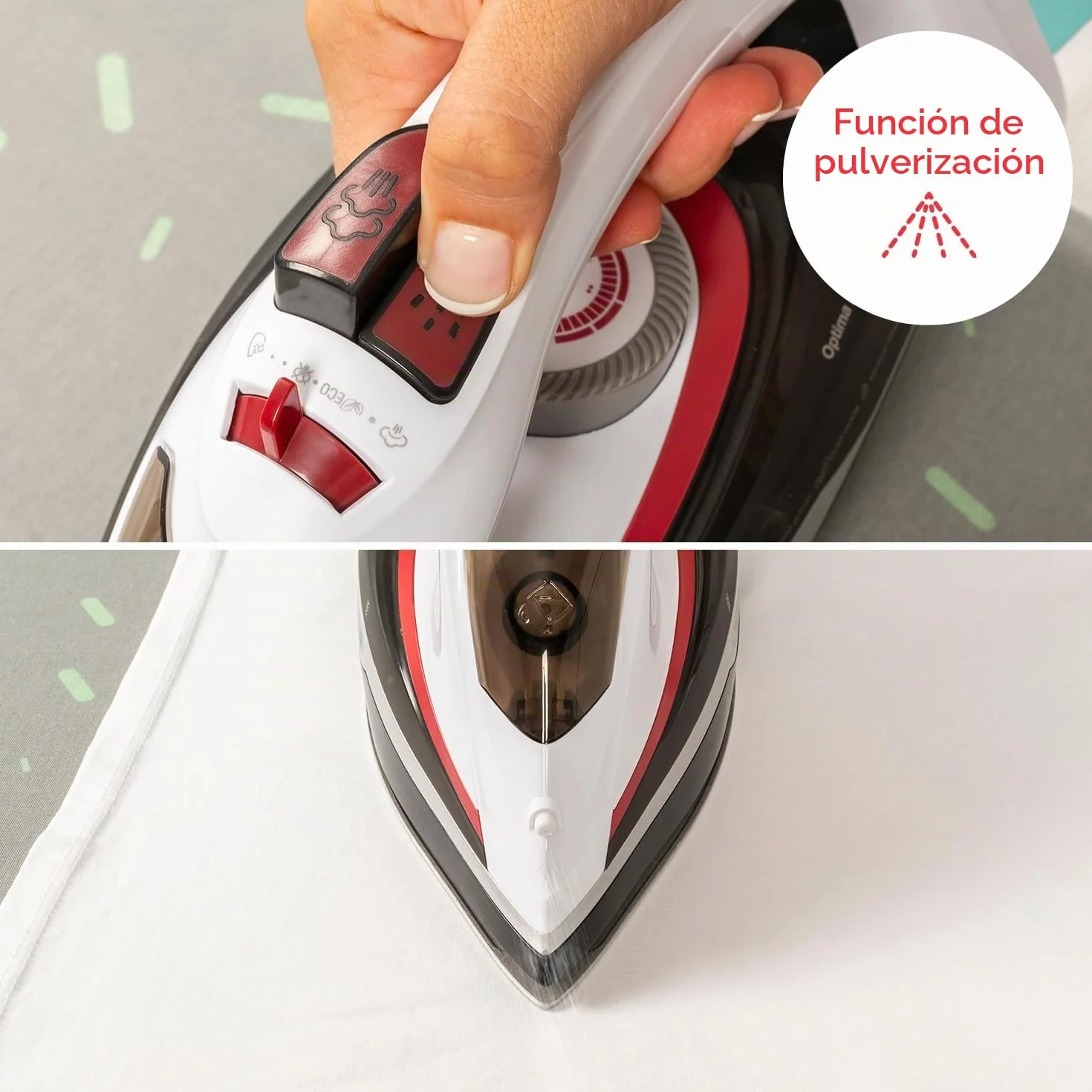 Solac – Plancha Vapor Optima Extreme 3.2 | 3200W | Golpe vapor 240g/min | Suela Bi-Flow Steam | Antical | Antigoteo | Rápido calentamiento | Autolimpieza | Blanco
