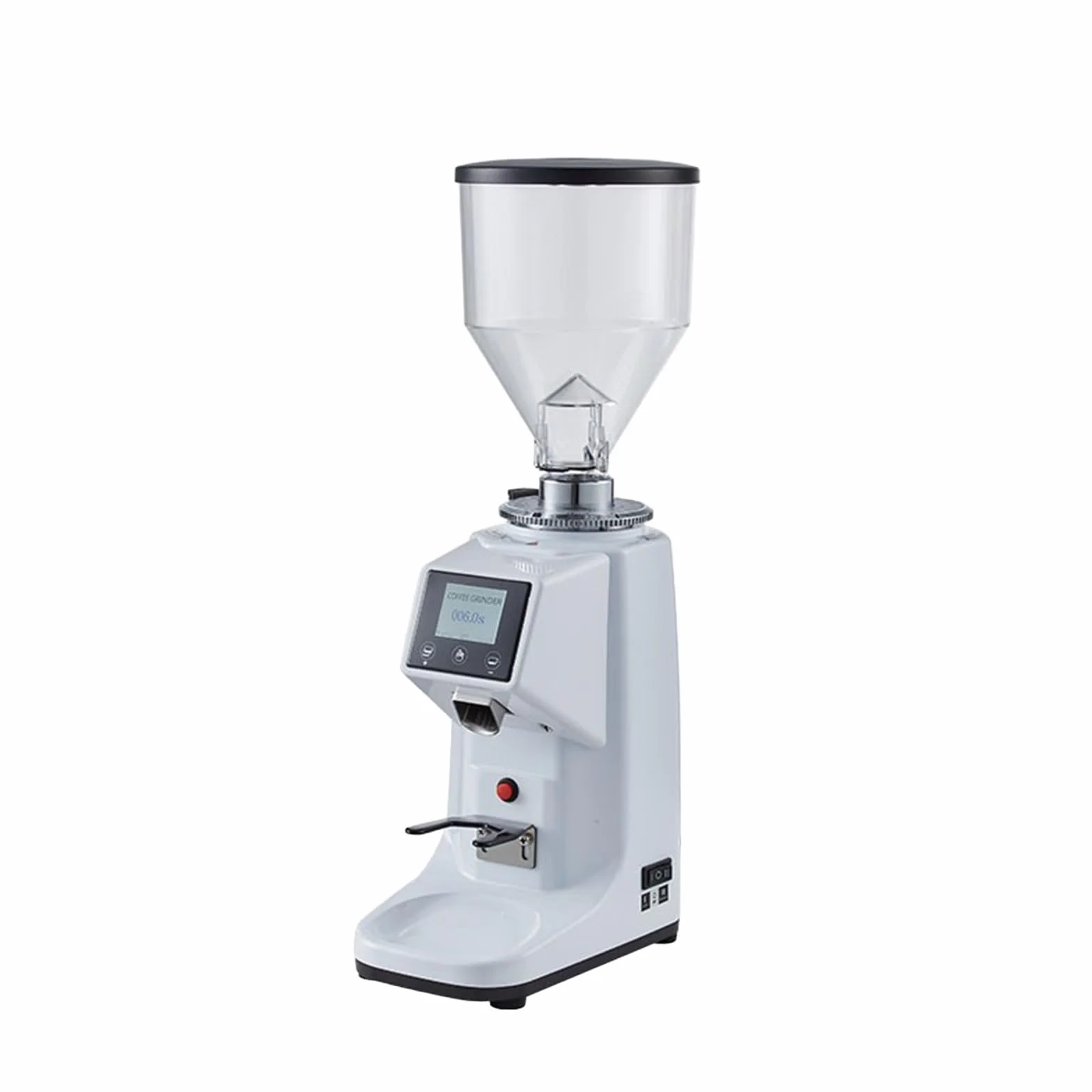 Molinillo De Granos De Café Con Muelas Eléctrico, 19 Regulaciones De Velocidad, Temporizador Digital Táctil, Cabeza De Corte De 60 Mm, Ideal Para Café De Filtro Y Espresso(White,750g)