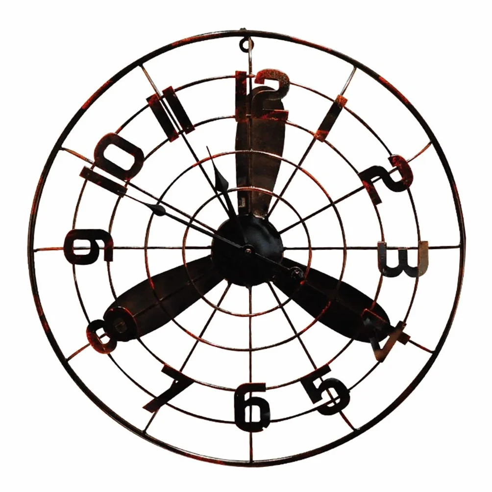 Reloj de Pared Grande de Metal Reloj de Pared Silent Retro Nostalgia Reloj de Pared de Bicicleta Utilizado para Decorar cafeterías de Restaurante 丨 Estilo Industrial 丨 sin Segunda Mano Sin batería