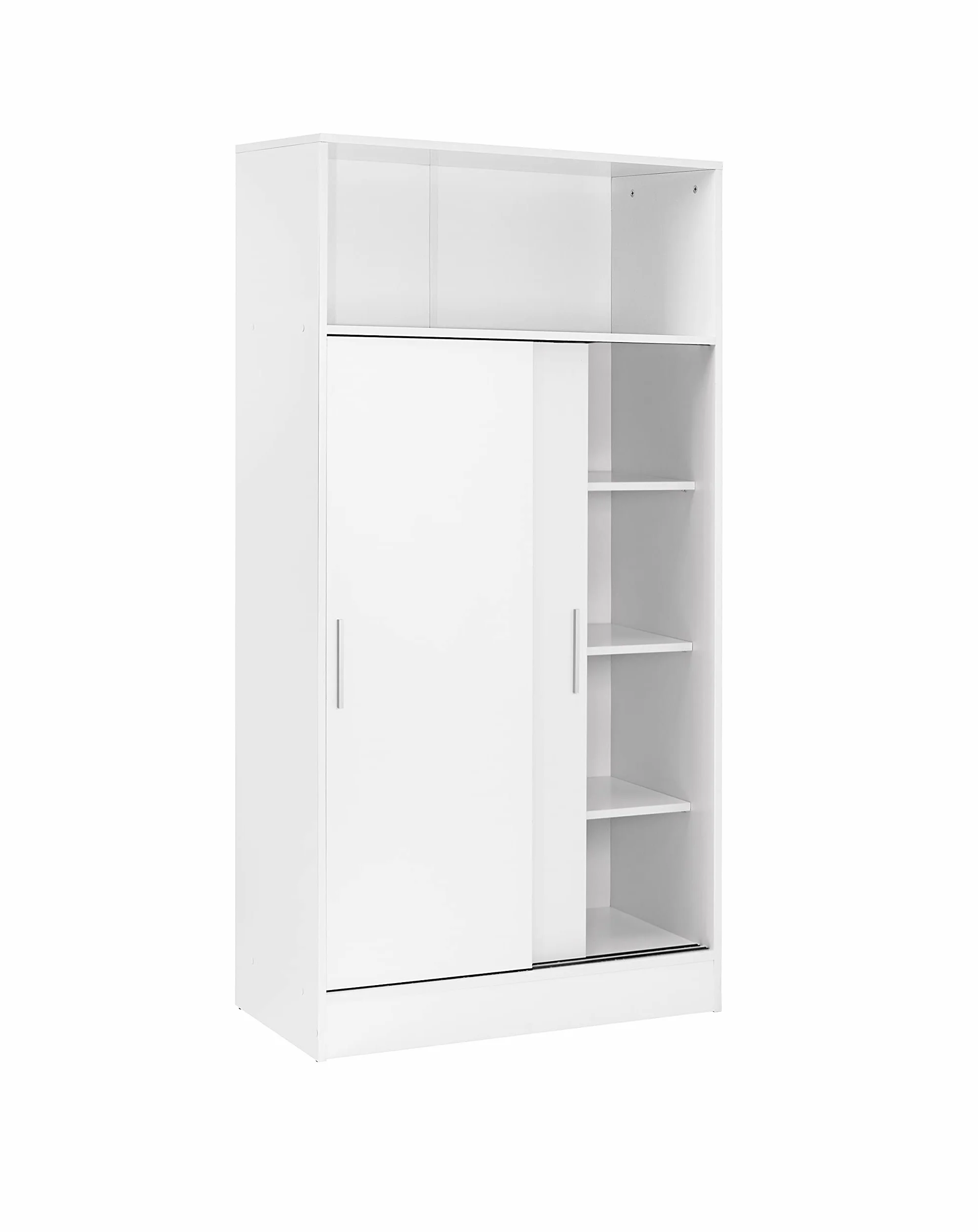 Buyqualia Armario despensa hogar Multiusos de Gran Capacidad con Puertas correderas en Color Blanco (Alto 157 / Ancho 82 / Fondo 38) cm