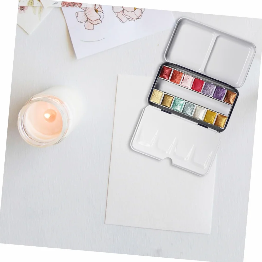 EXCEART 3juegos Caja De Mezcla De Pintura DIY Estuche De Pigmentos De Inoxidable Paleta De Mezcla para Acuarelas y Acrílicos Compartimentos para Artistas y Estudiantes