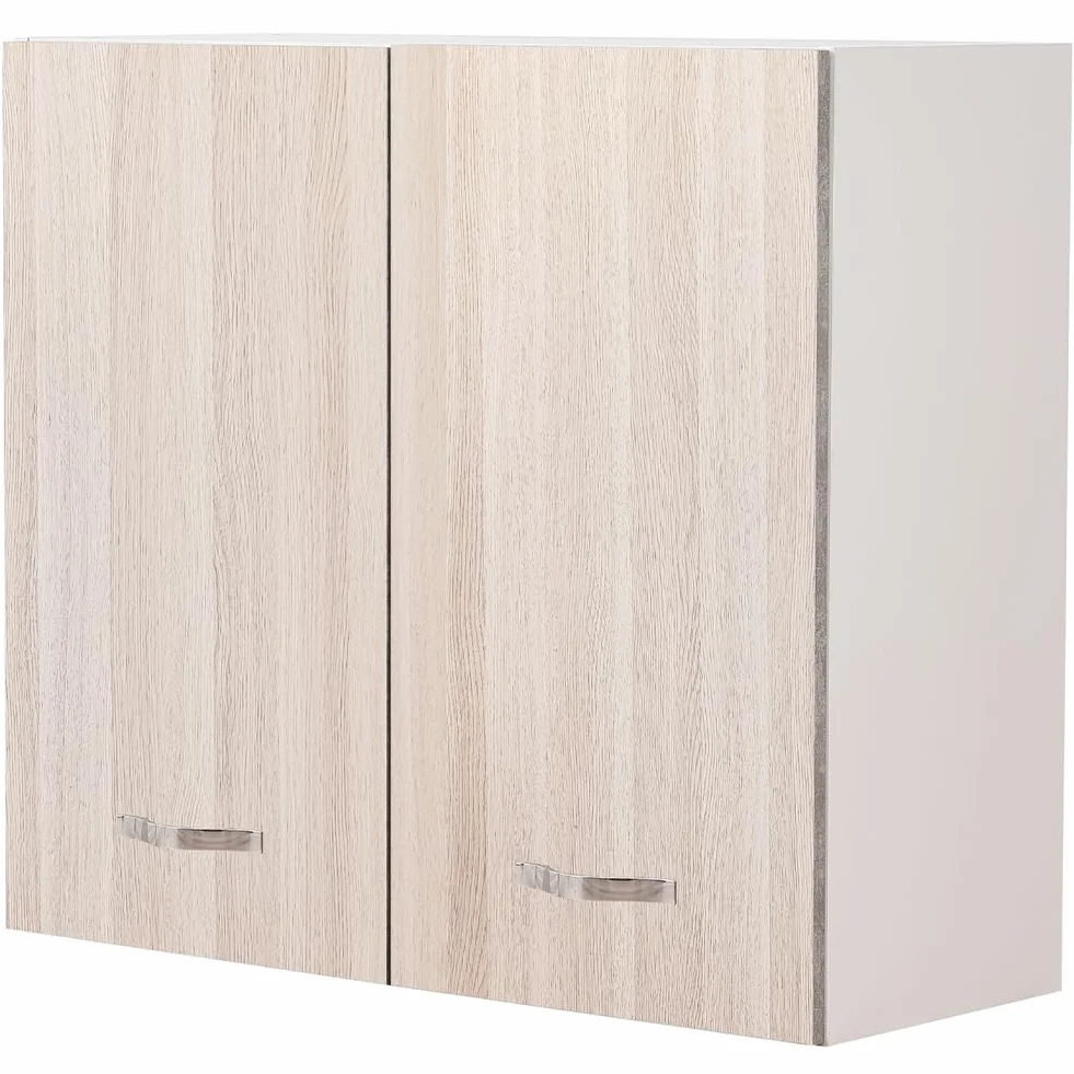 Shally Dogan armario colgante de cocina de pared, suspendido de madera con dos puertas, 1 estante y 2 compartimentos, espacioso y resistente, dimensiones 80 x 32 x 72 cm