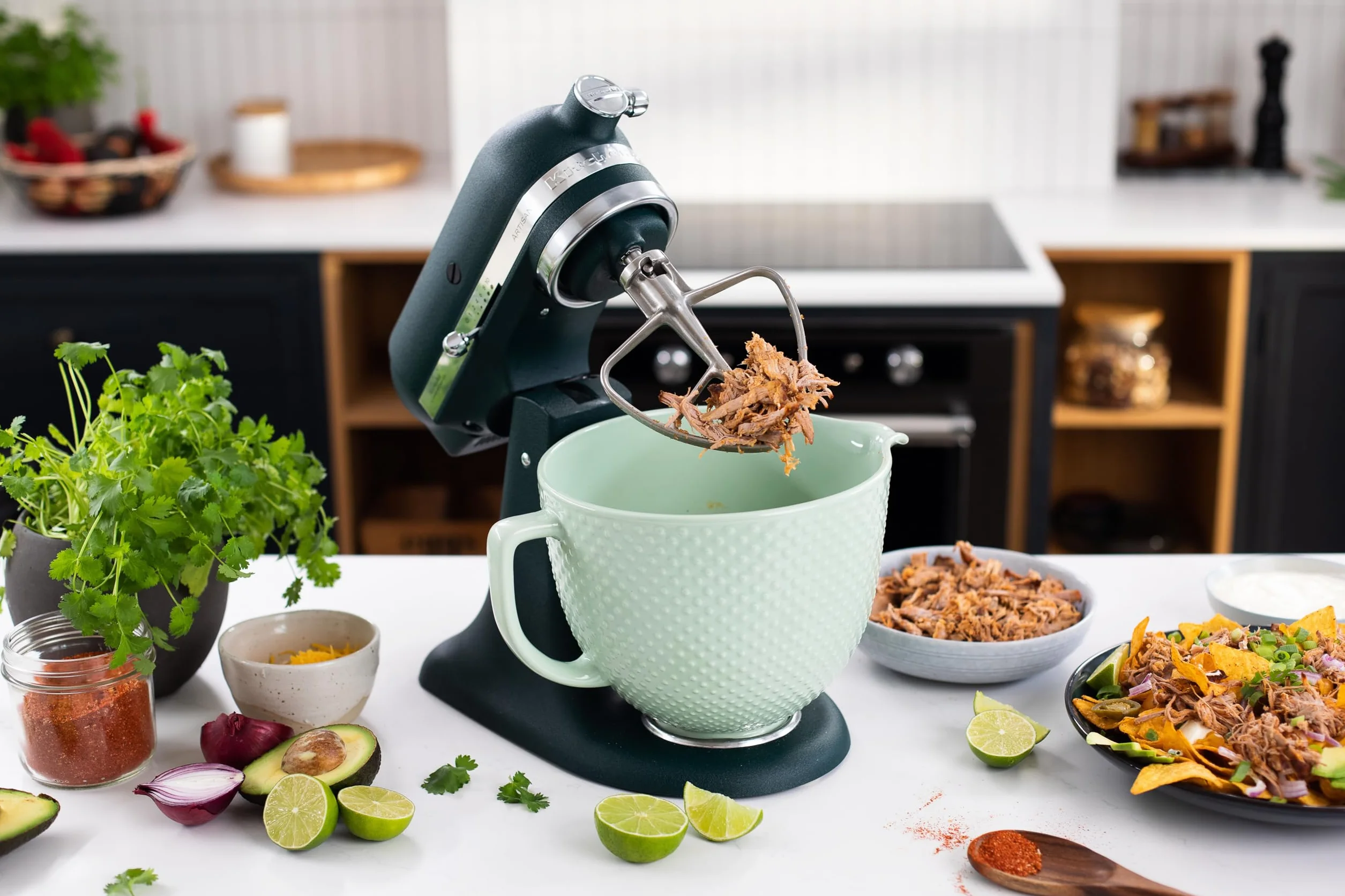 KitchenAid Set 3 Accesorios Acero Inoxidable para Batidoras Tilt-Head 4.3L y 4.7L, Incluye Batidor Plano, Gancho Amasador y Varillas, Apto Lavavajillas
