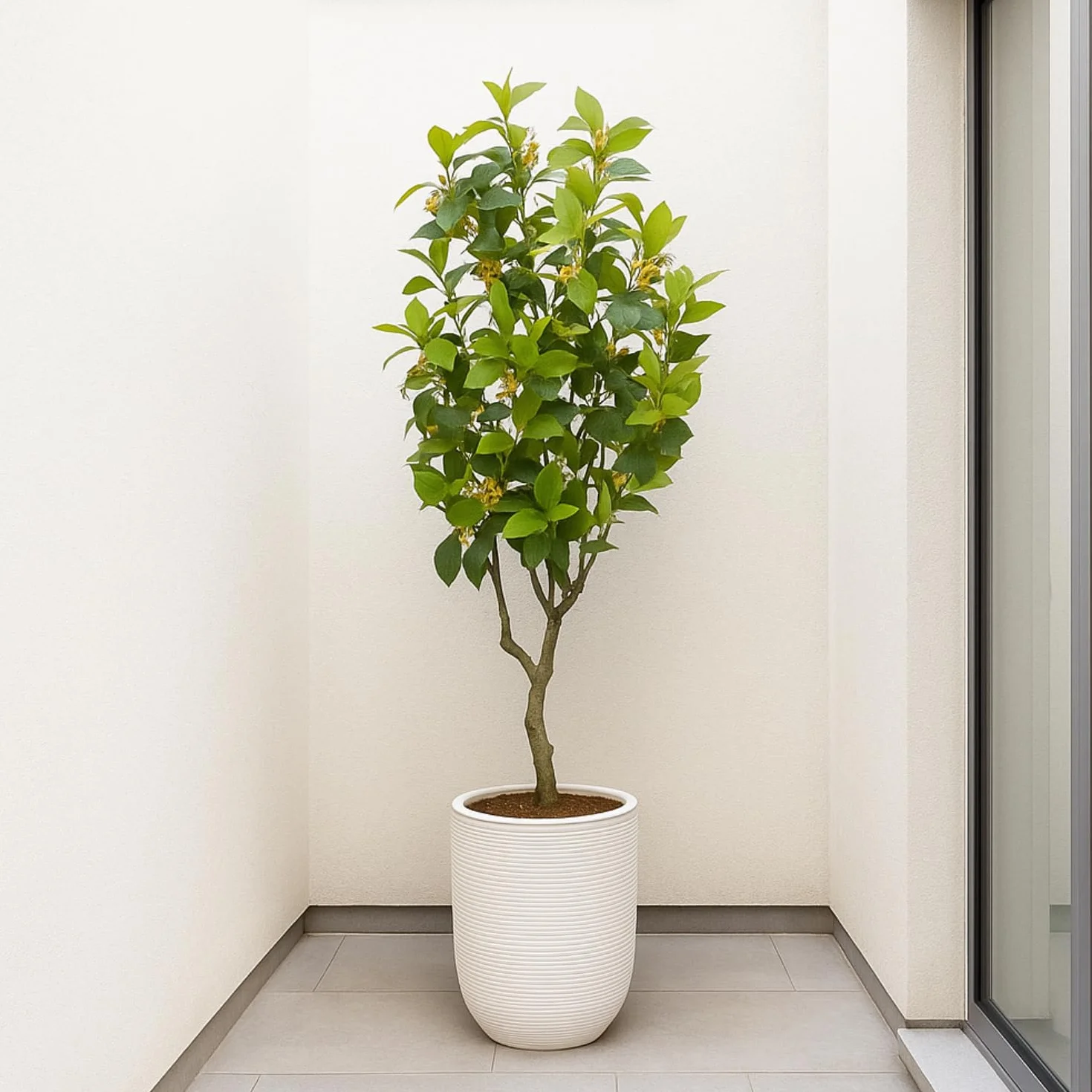 Bonerva | Limón Deco 135 cm Altura | Planta Artificial para Decorar Interiores: hogares, Negocios y hoteles | Sin Mantenimiento