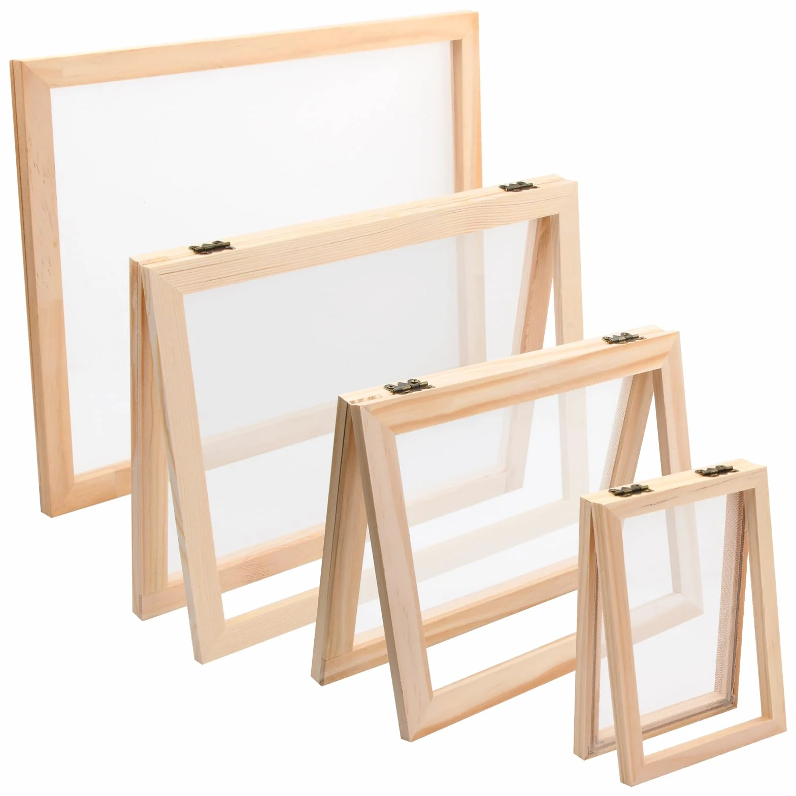 Molde de Fabricación de Papel de Madera B4,A4,A5,A6 Marco Rectángulo para Hacer Papel de Bricolaje