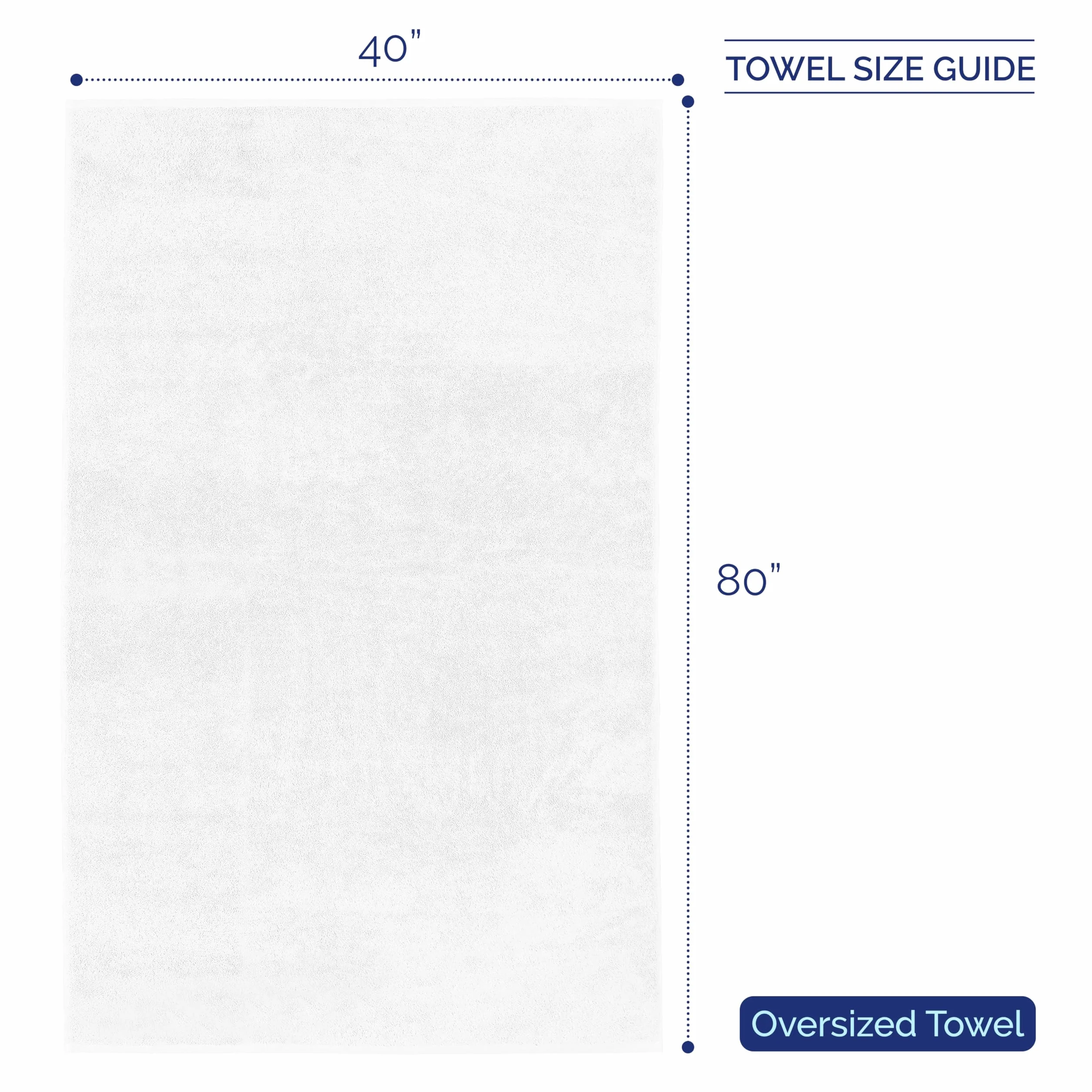 Elegant Comfort Toallas de baño de Gran tamaño de 1 Pieza súper Suaves y Altamente absorbentes, 40 x 80 Pulgadas, lujosas Toallas de baño extragrandes de 100% algodón Turco de Calidad de Hotel y SPA