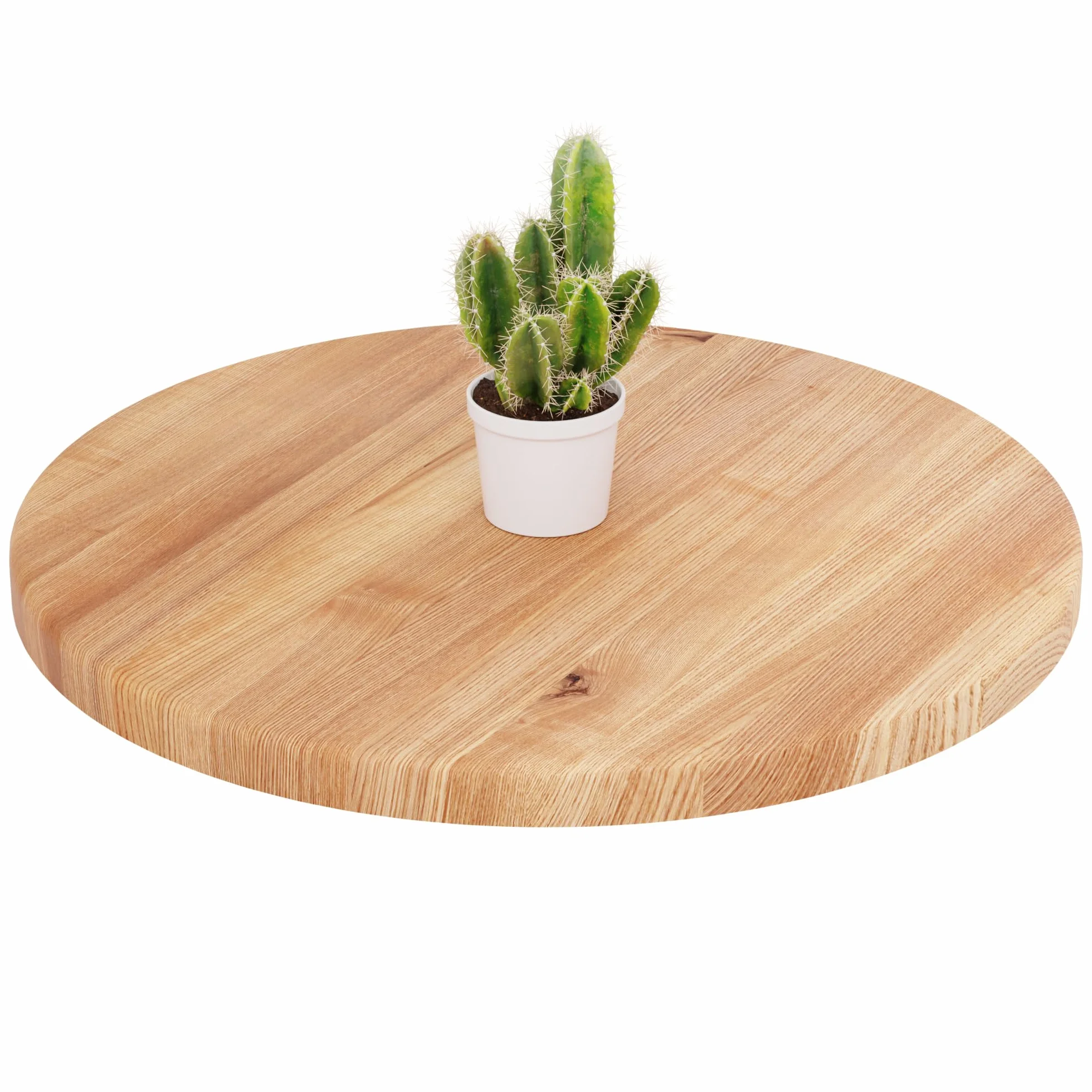 LAMO Manufaktur Tablero para Mesa Redonda 50 cm de Madera | Tablero para Mesa de salón, de café, mesilla de Noche | Grosor: 28 mm | Color: Oscuro