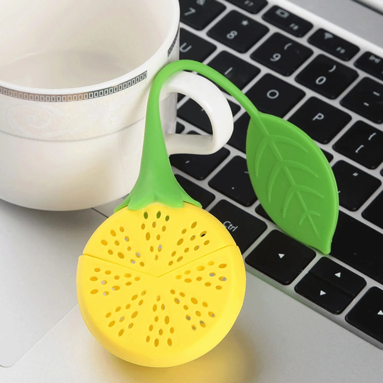 Colador de té de silicona con fugas de té de limón, bolsa de té, suministros de cocina, fabricante de té perezoso, filtro de té personalizado