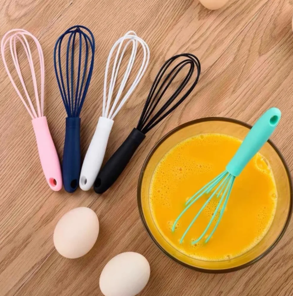 Varillas Cocina Espumador De Leche Batidora Portátil De Silicona Compacta, Batidor De Huevos Manual, Espumador De Leche Manual, Batidora De Huevos De Silicona Pequeña For El Hogar Batidora De Leche(Bl