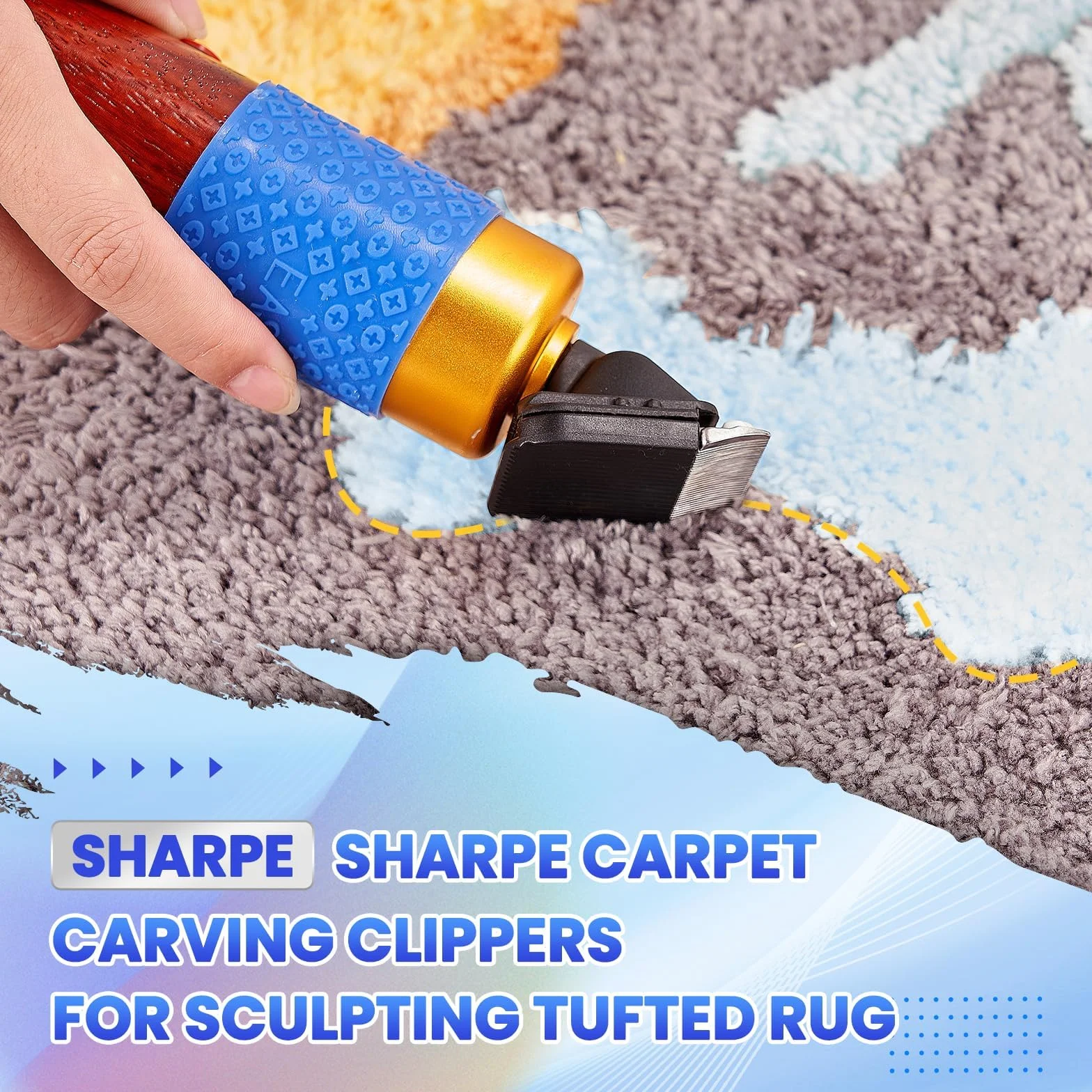Riiai 2024 New Tufting Gun Starter Kit with Tufting Frame, Tufting Gun Cut Pile & Loop Pile, 29.5”x 29.5”, 200W Carpet Trimmer-Rug Tufting Gun Making Kit for Rug Tufting