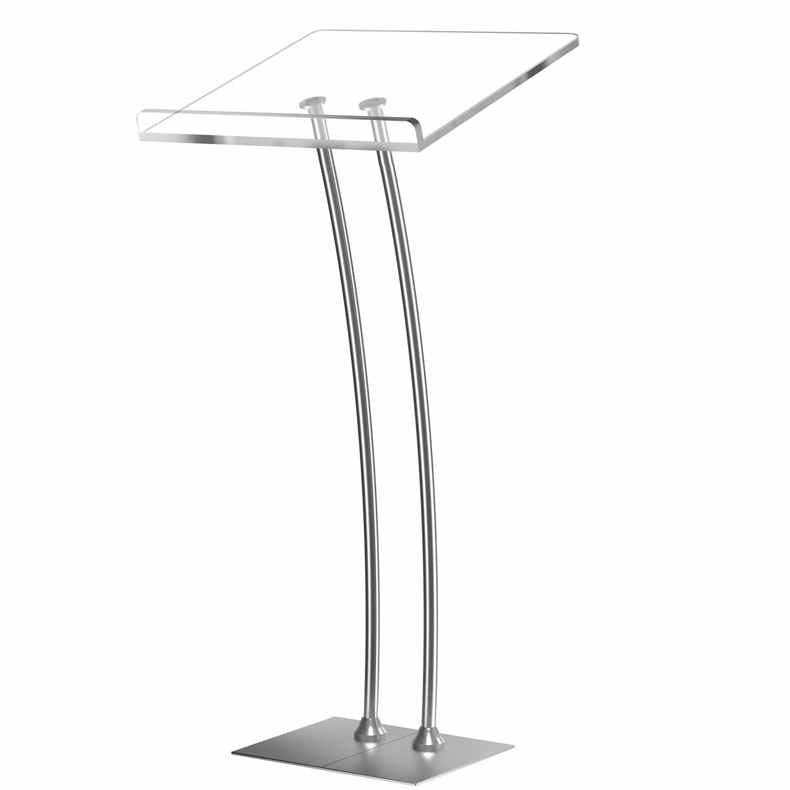 Atril de acrílico con fondo estable de hierro, púlpitos para iglesias con encimera acrílica de 10 mm de grosor, púlpito multifunción para aula moderna, conciertos, bodas, conferencias y eventos