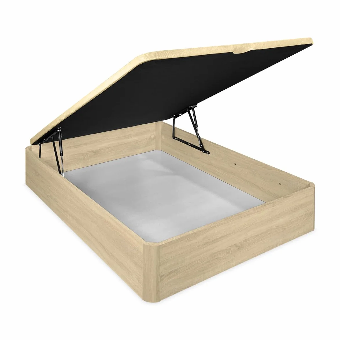 Somnia - Canapé Abatible Súper Reforzado Gran Capacidad con Tapa Transpirable, Esquinas Redondeadas, 135 x 190, Cambria