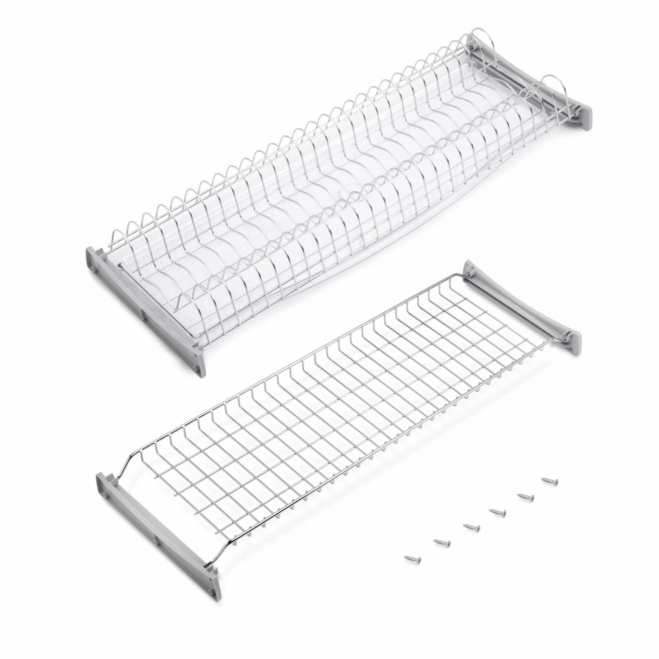 EMUCA - Escurreplatos para módulos Altos Suprastar, Escurridor de Platos y Vasos para Muebles de Cocina, Anchura Interior módulo 760-770 mm, Acero, Cromado