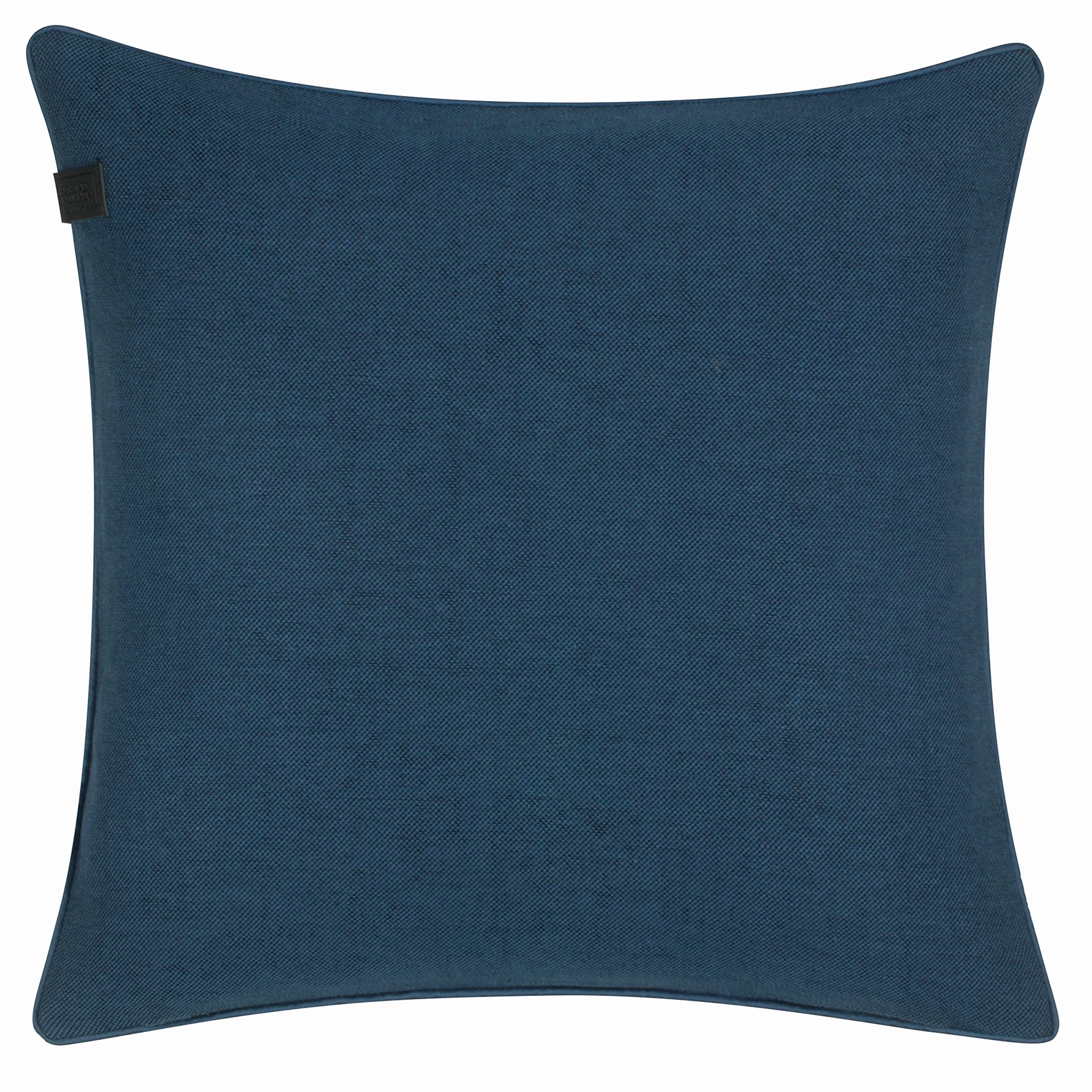 Schöner Wohnen Kollektion Juego de 2 fundas de cojín blandas, 45 x 45 cm, algodón, cojín decorativo azul, sin relleno, lavable, fácil de limpiar