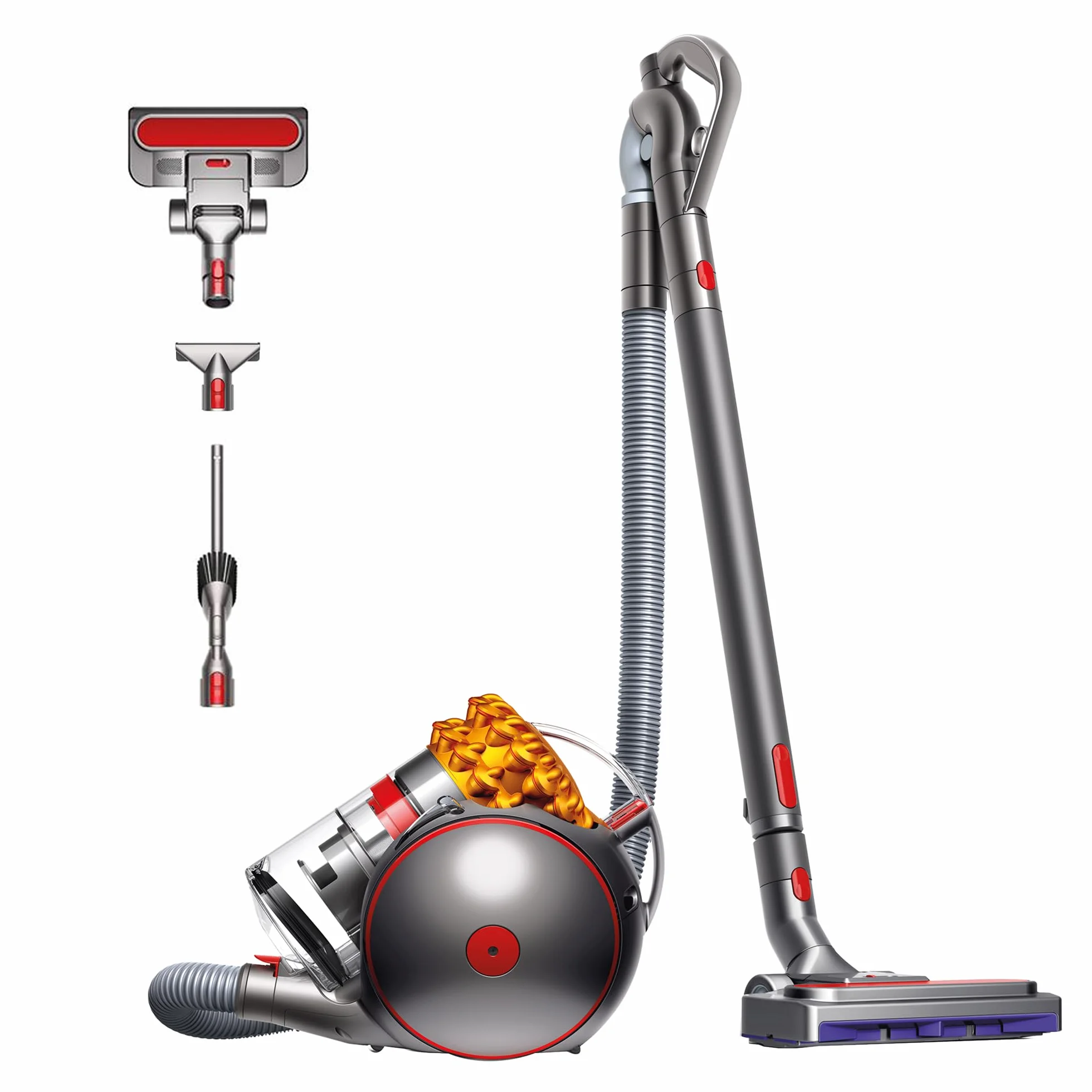 Dyson Cinetic Big Ball Multifloor 2 Aspiradora de Trineo sin Mantenimiento, 140 W, 1.63 Litros, 80 Decibeles, Amarillo