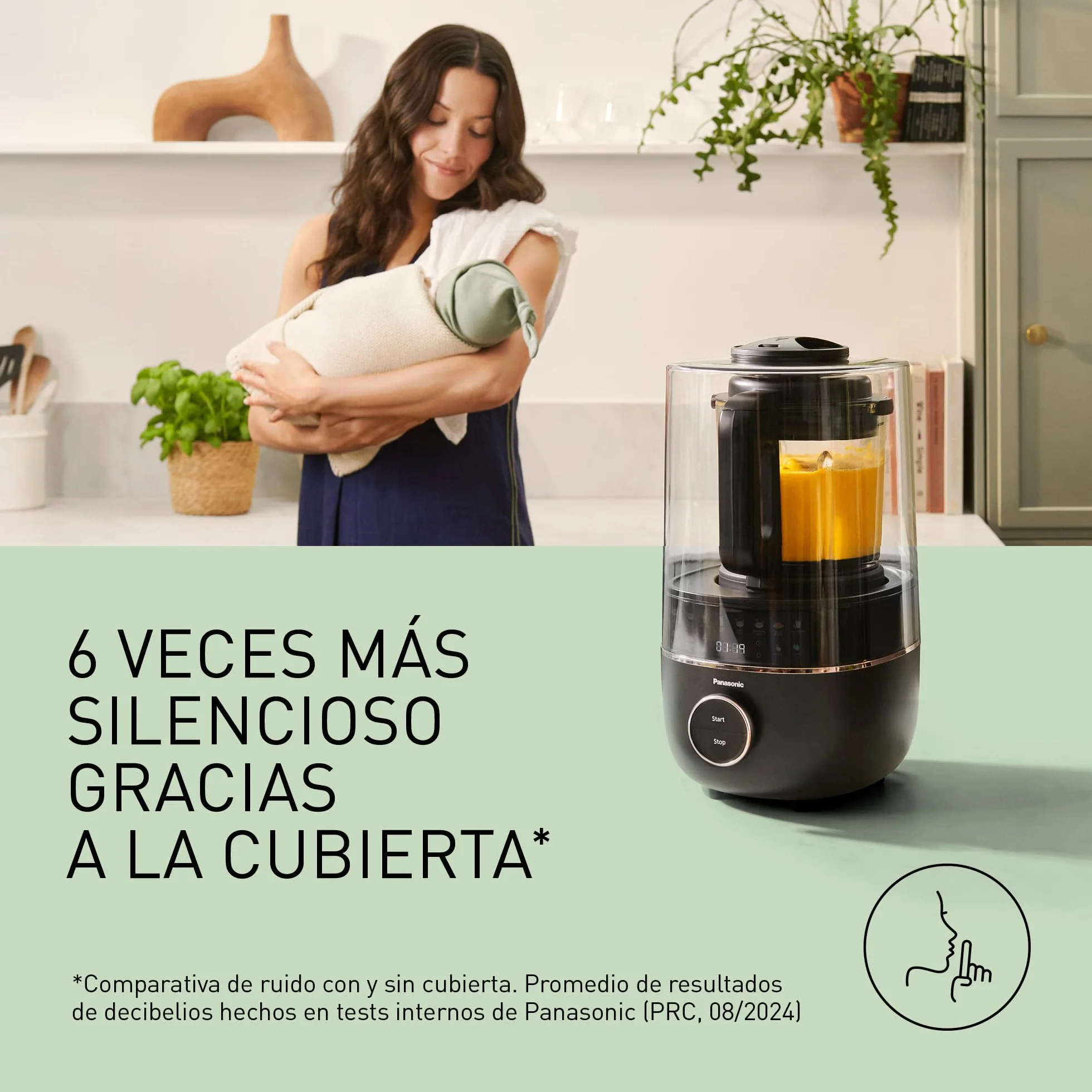 Panasonic MX-HG4401KXE Licuadora y Maquina para Sopa 1.2L 800W 9 Modos Automaticos 10 Velocidades Negro