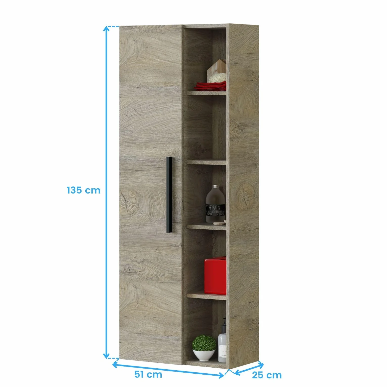 Miroytengo Pack Baño Completo Roble Alaska con Espejo y Lavabo Cerámico