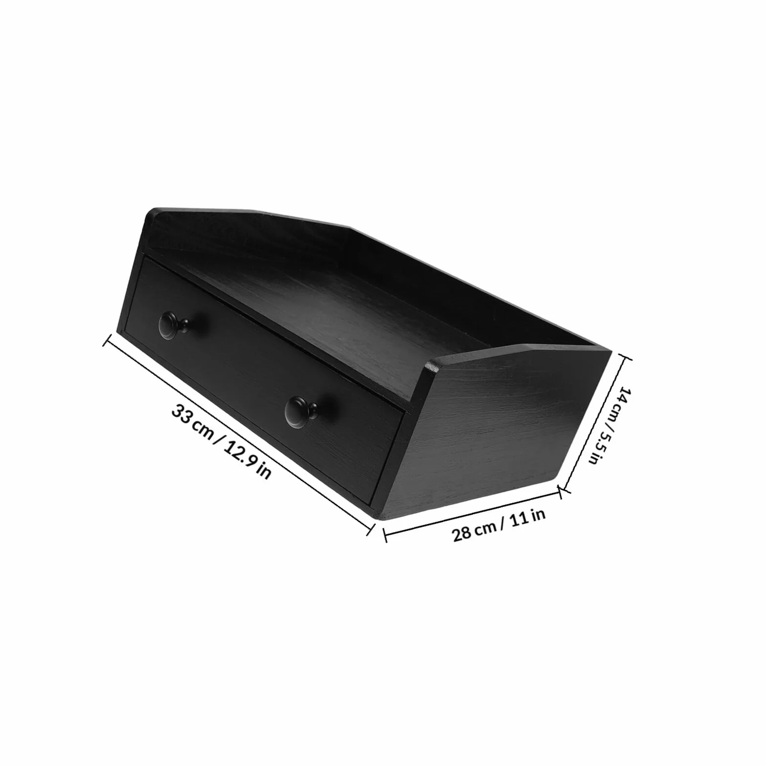 BESPORTBLE Organizador de Madera para Cápsulas de Café y Bolsitas de Té, Cajón Extraíble Negro, Almacenamiento de Sobremesa Resistente, Estación de Café para Cocina y Oficina, Caja Práctica