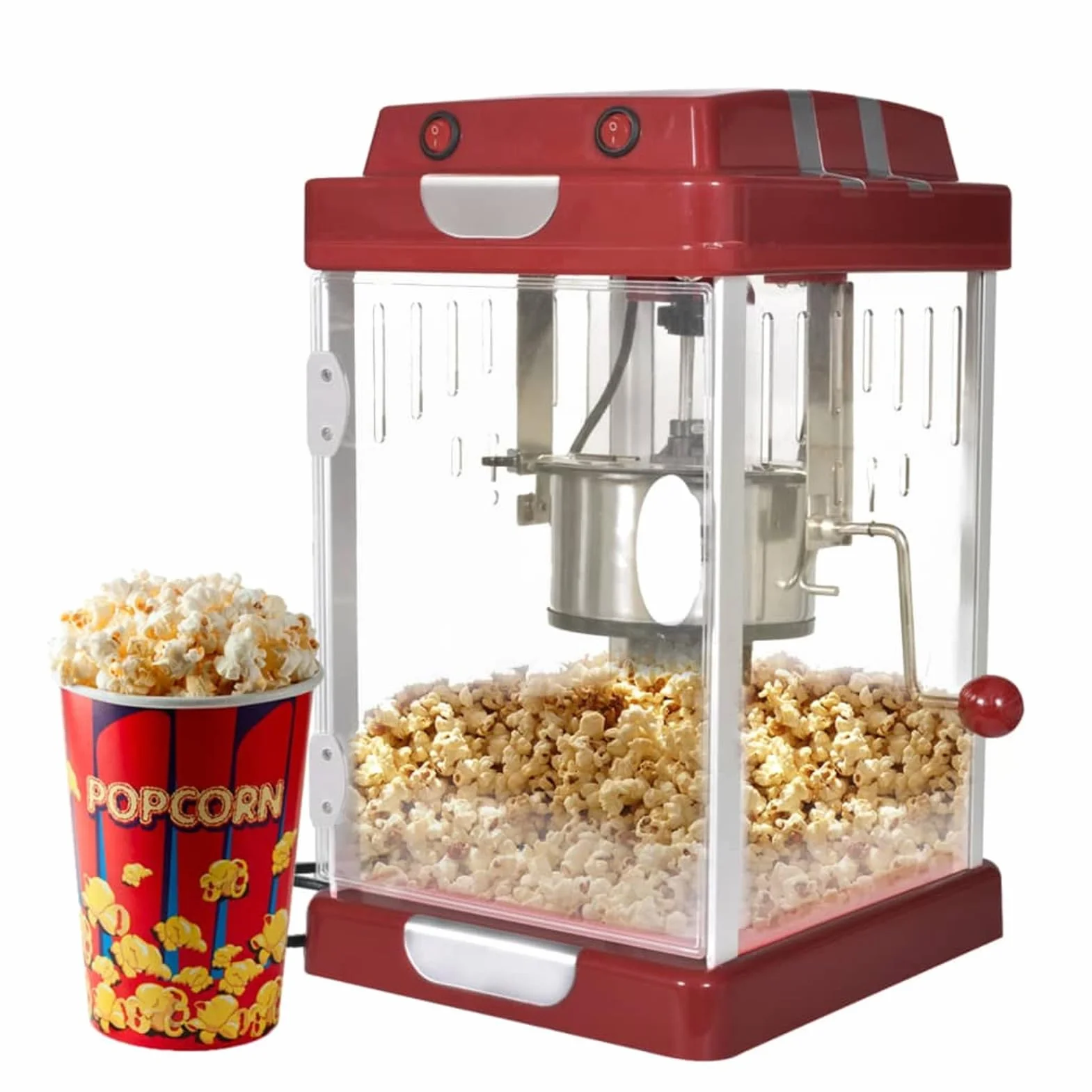ARKEM Máquina para Hacer Palomitas de maíz Estilo Cine 2,5 OZ Palomitero Vintage Estilo Carrito