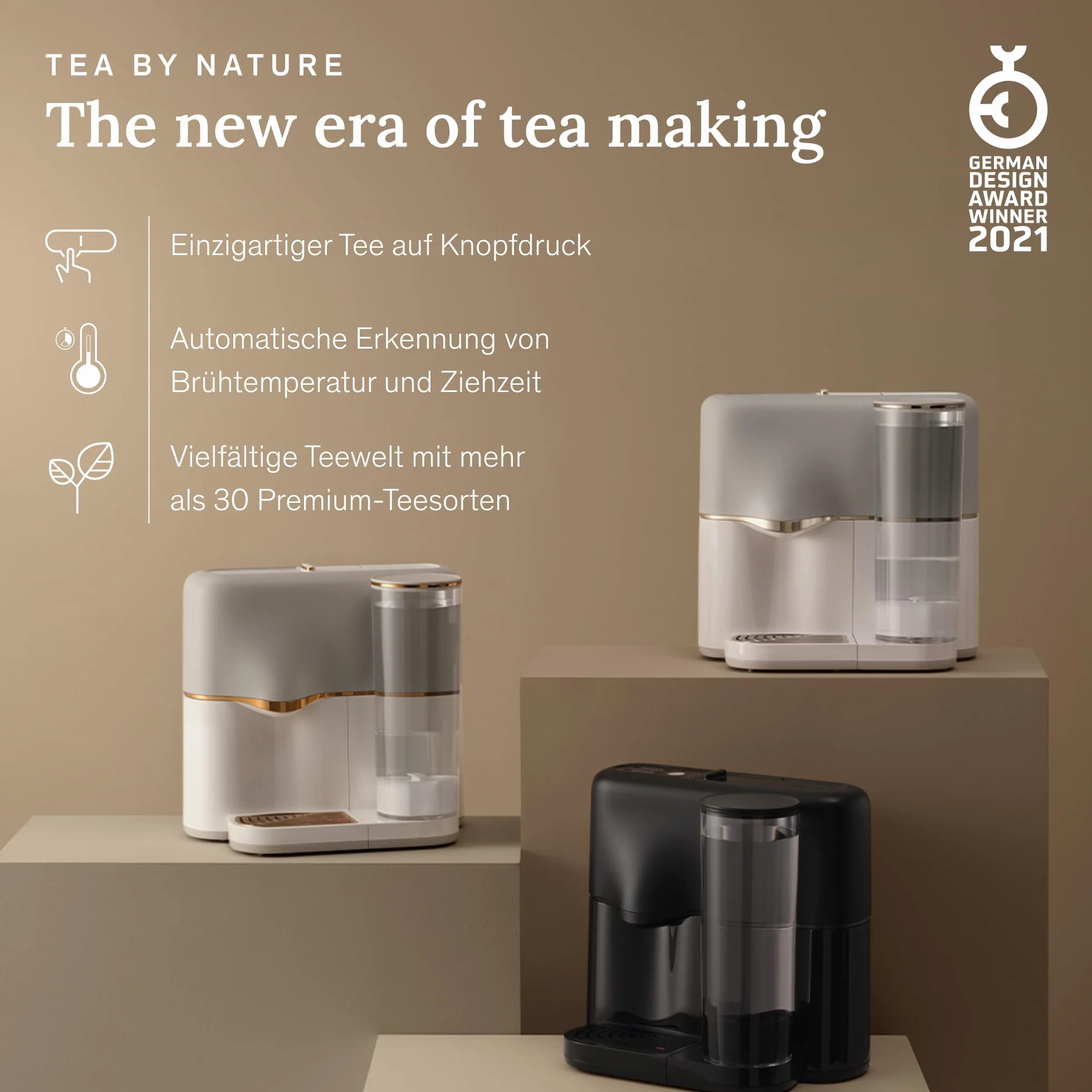 Avoury One - Tetera premium para disfrutar del té (Silver White, sin paquete)