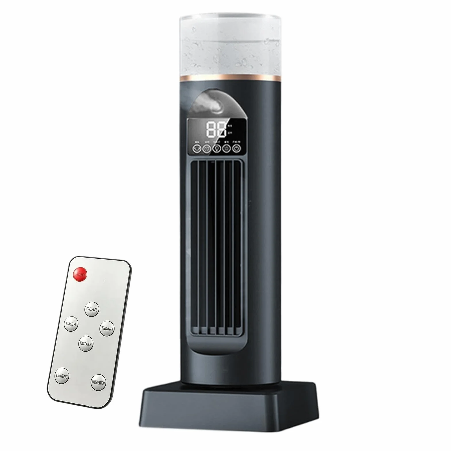 Ventilador Escritorio Herramienta Sin Aspas 6 Velocidades, Tanque De Agua | Torre Ventilador Oscilante 110 Grados Para Hombres Mujeres Interior Escritorio Hogar Oficina Dormitorio