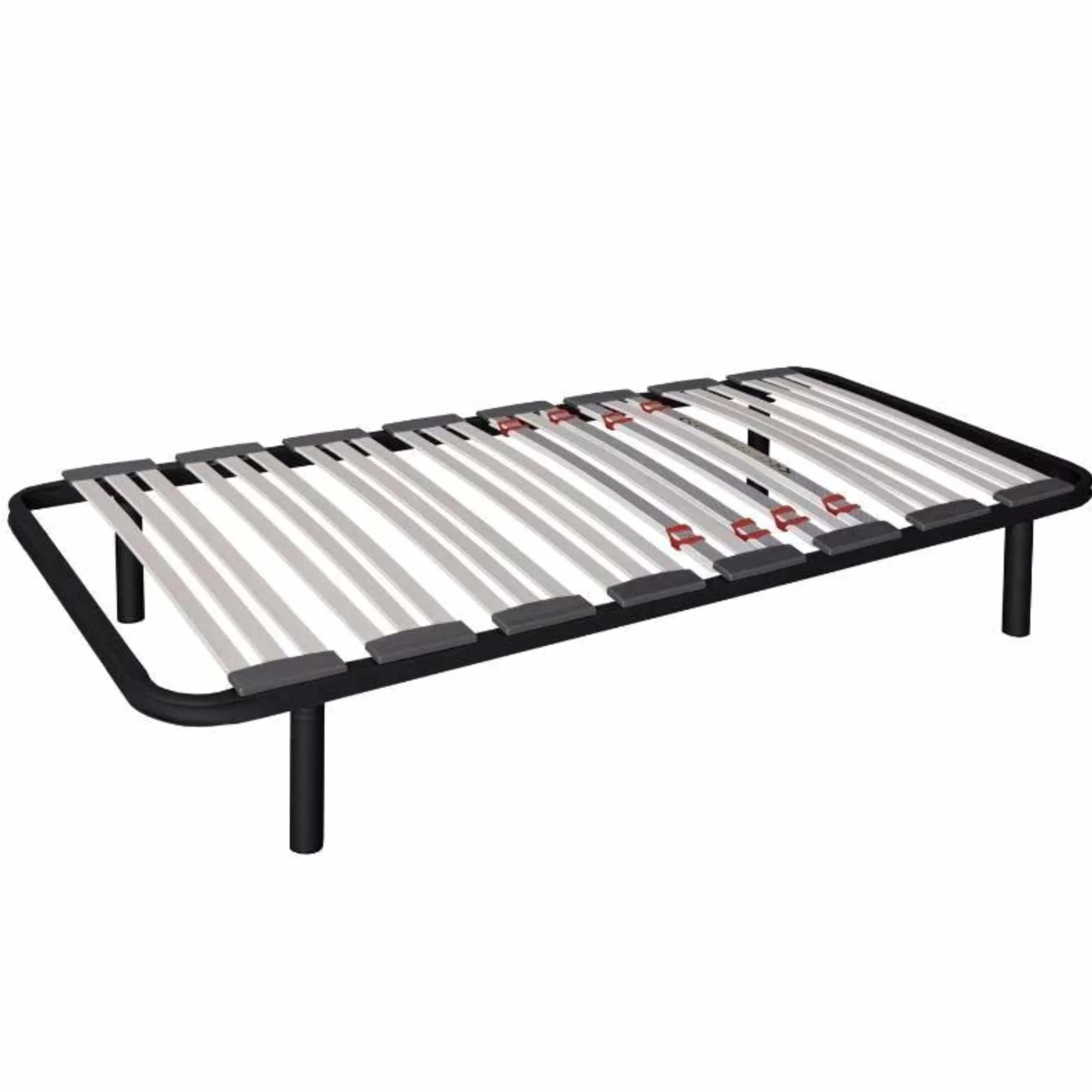 Miroytengo Somier 80x190 cm multiláminas con 4 Patas, con Reguladores Lumbares, Firmeza Adaptable, Tubo 40x30 mm y Laminas de Haya Natural