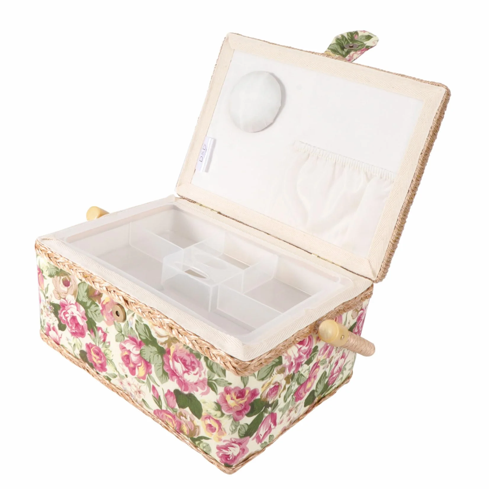 Caja de Costura de Tela Estilo Europeo Ligera para Hilos y Agujas | Almacenamiento Práctico para Manualidades y Confección, Tacto Cómodo, Ambiente Acogedor