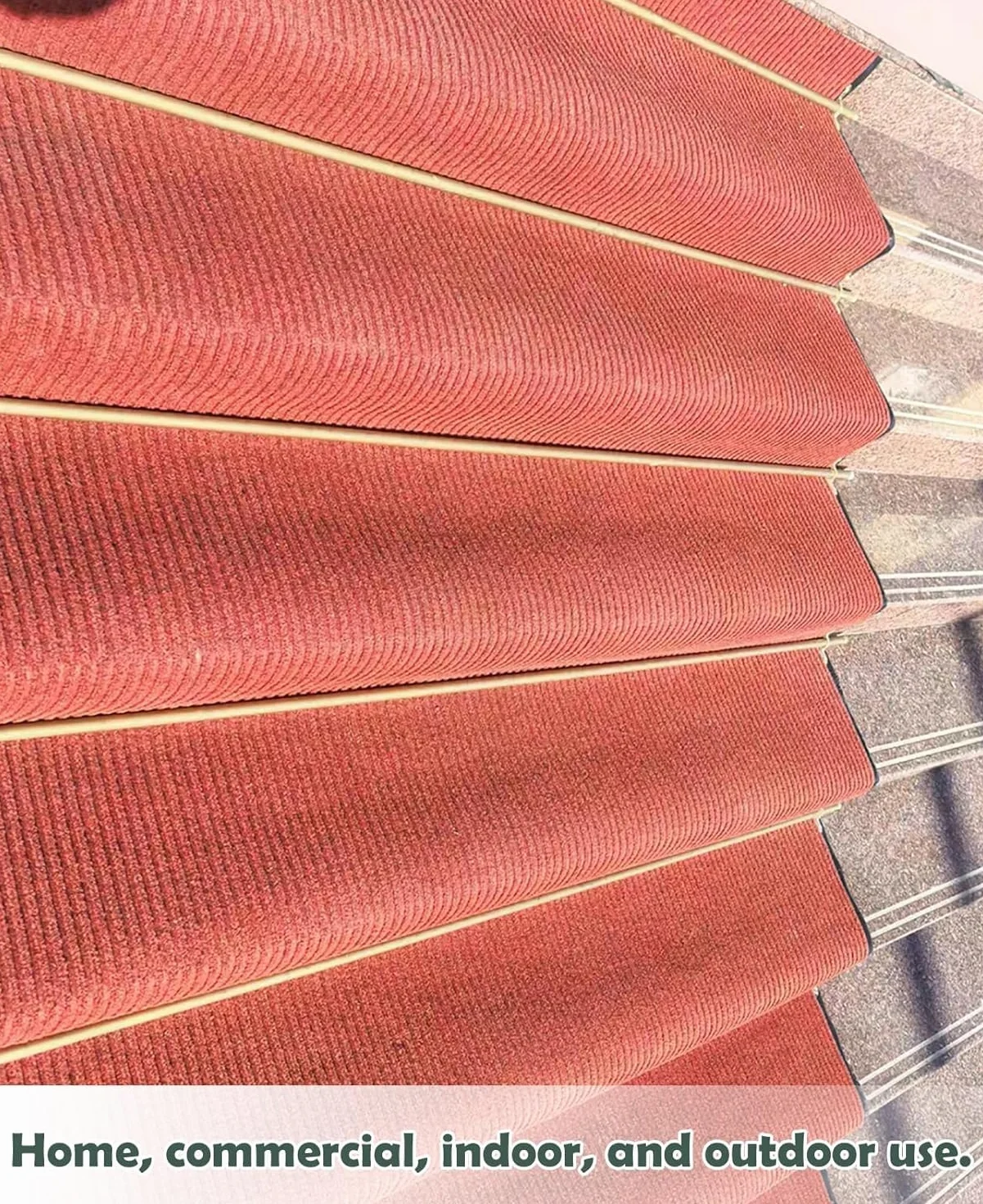 Juego de 10 Varillas de latón para escaleras, para alfombras, Varillas tubulares Minimalistas, Incluye herrajes para Fijar la Alfombra, latón, 1 Pieza, 51 cm (20 Pulgadas),Brass-1pc-51cm(20in)