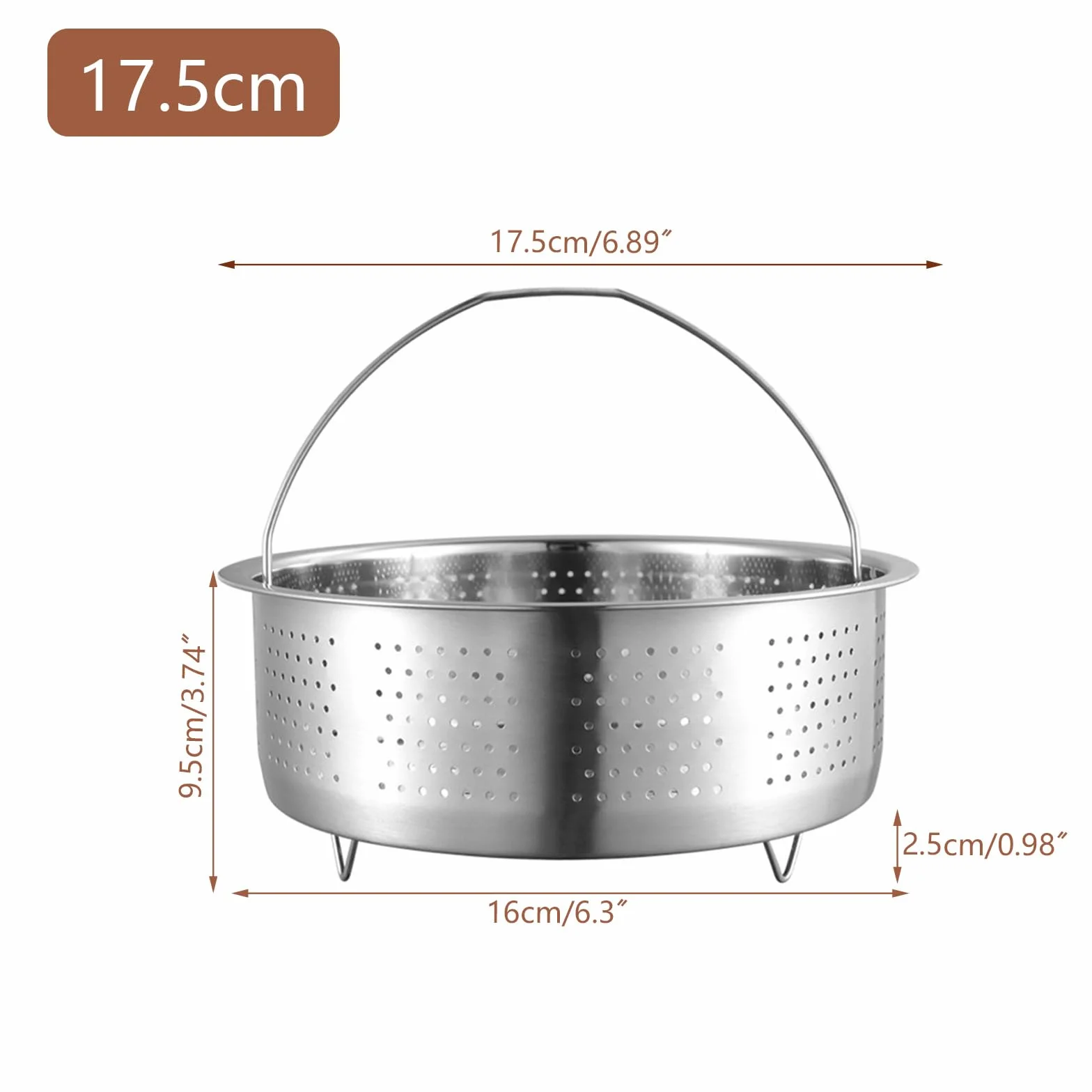 Cesta para cocinar al vapor de acero inoxidable para ollas, verduras y arroz
