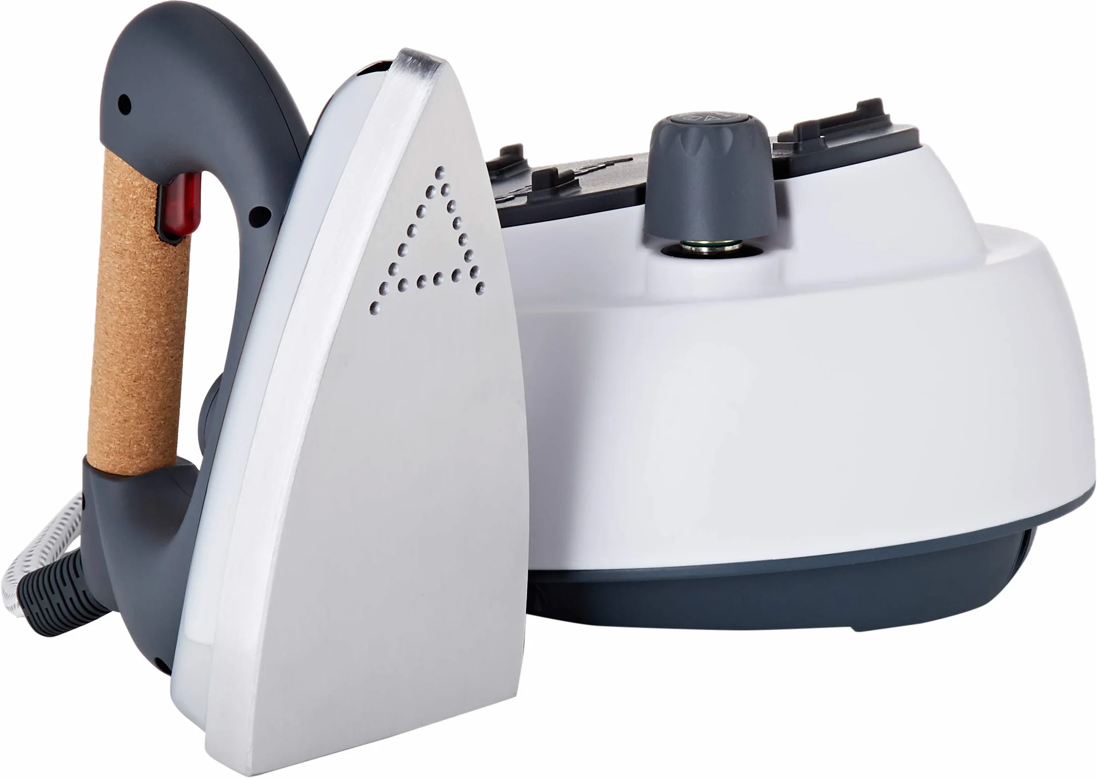 Polti Vaporella 505_Pro Centro de planchado a vapor con caldera, tapón de seguridad, 3.5 bar + PAEU0200 Plantilla Teflon anti brillos Vaporella para planchas profesionales, Acero, Color blanco