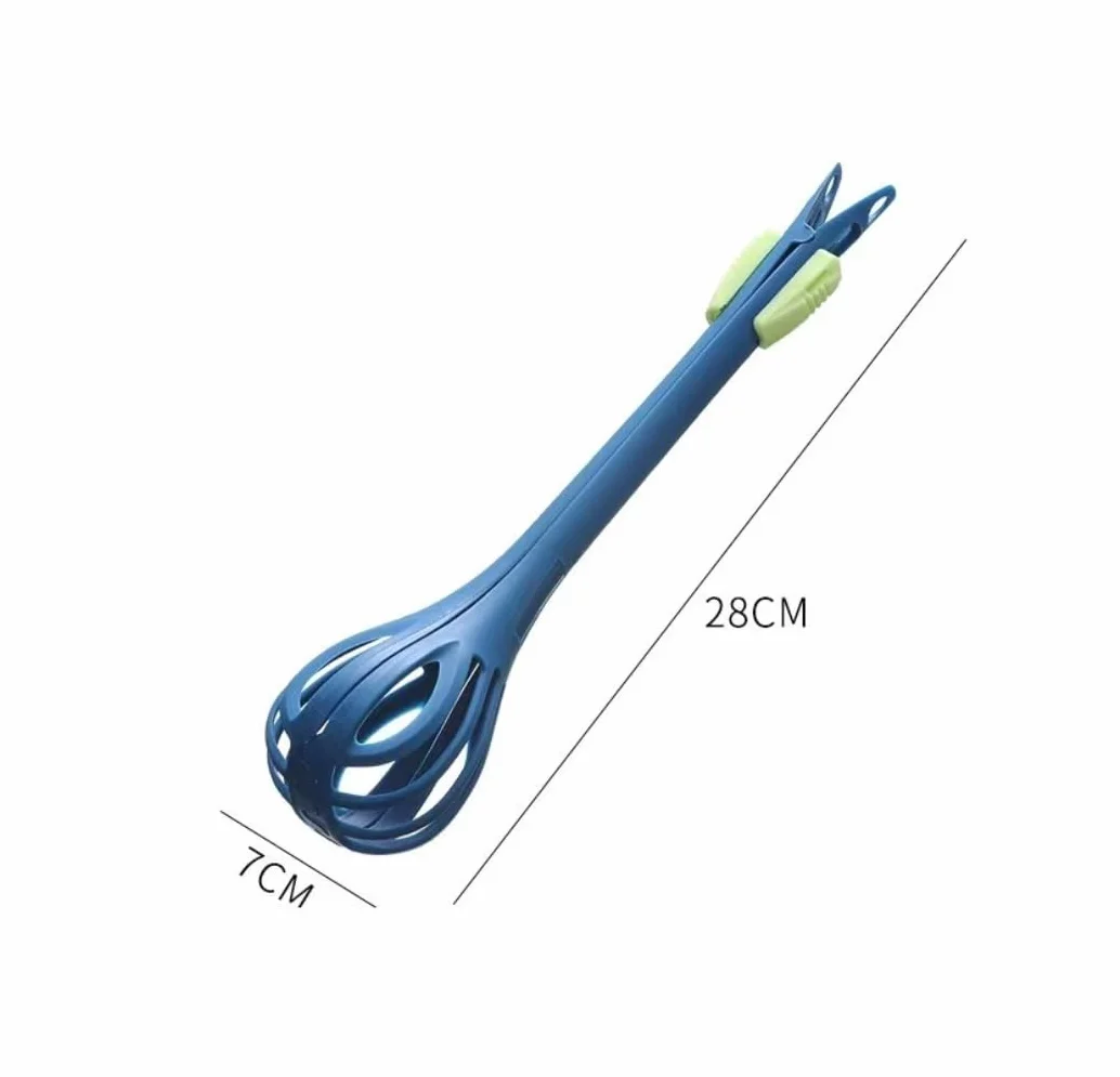 Varillas de Batir para Cocinar Batidor De Huevos Con Clip For Alimentos Dos En Uno, Mezclador Multifunción For Cocinar, Herramienta De Plástico Manual Con Clip For Pan Huevos, Espumar, Batir(Grün)