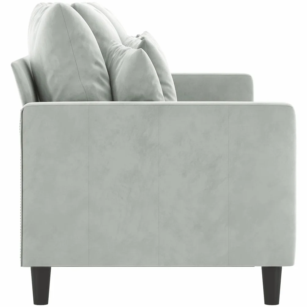 Willood Sofá de 3 Plazas, Asiento con Reposabrazos Respaldo, Sillón de Descanso Relax Televisión, Sofá Tapizado para Salón, Tela Gris Claro