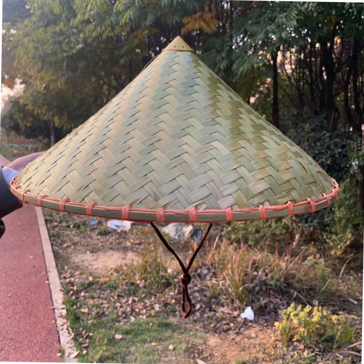 Cabilock Sombrero Cónico de Bambú para Adultos, Ligero y Transpirable, Adecuado Vida Diaria y Fiestas, Diseño Tradicional Japonés Resistente y Elegante