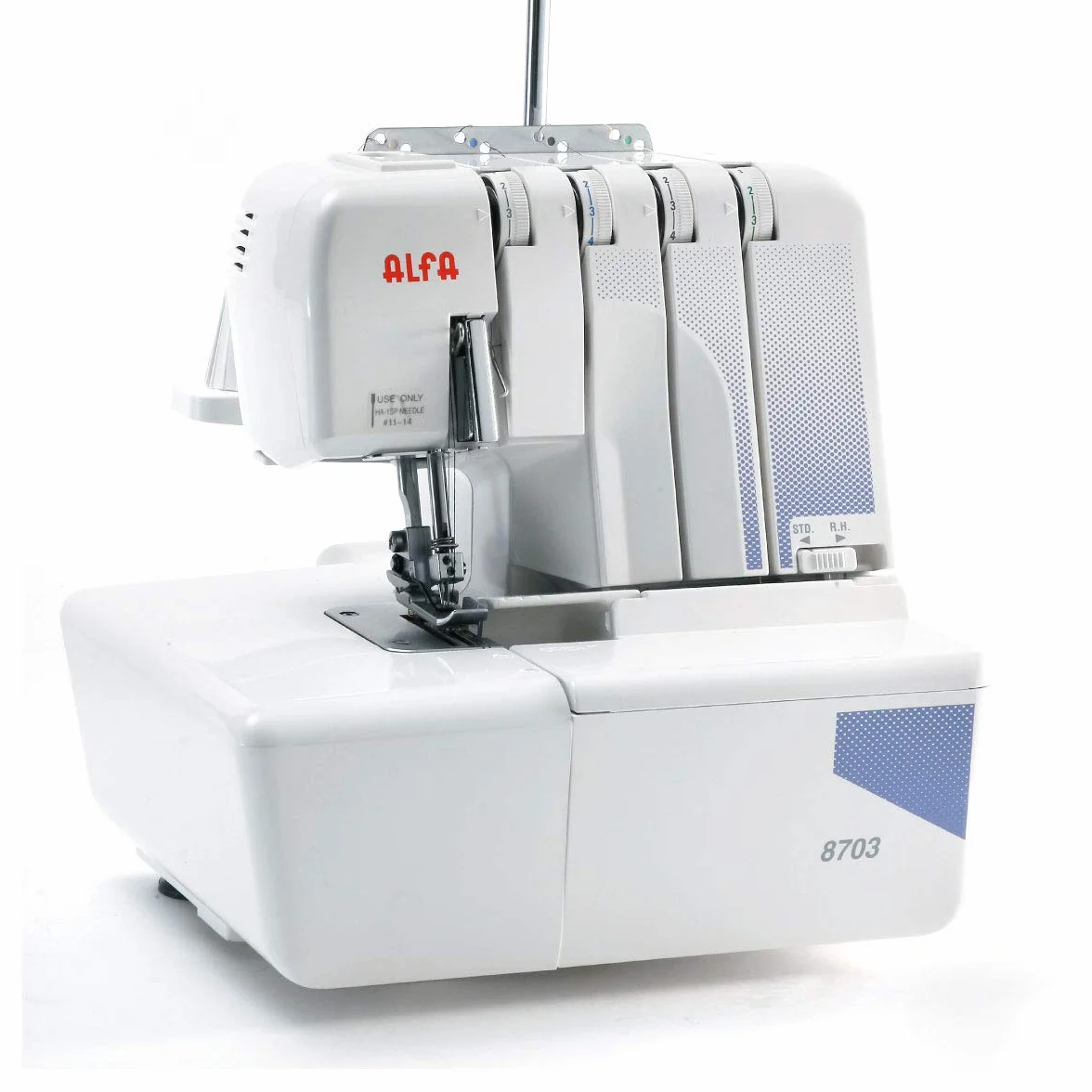 Alfa Profesional 8703 - Máquina de Coser Overlock, Color Blanco