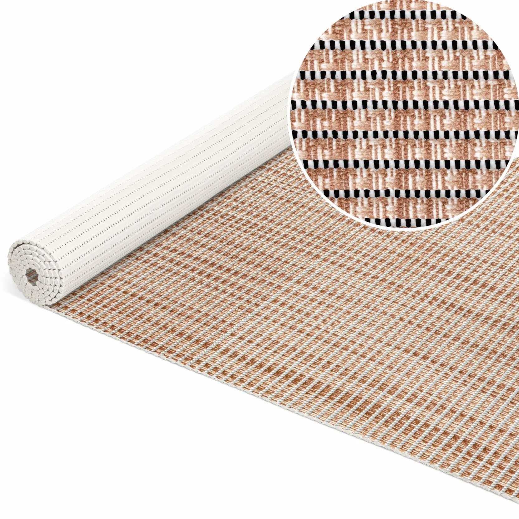 ANRO Alfombra de baño de espuma suave alfombrilla de baño y ducha antideslizante badläufer uni falso beige 500x65 cm