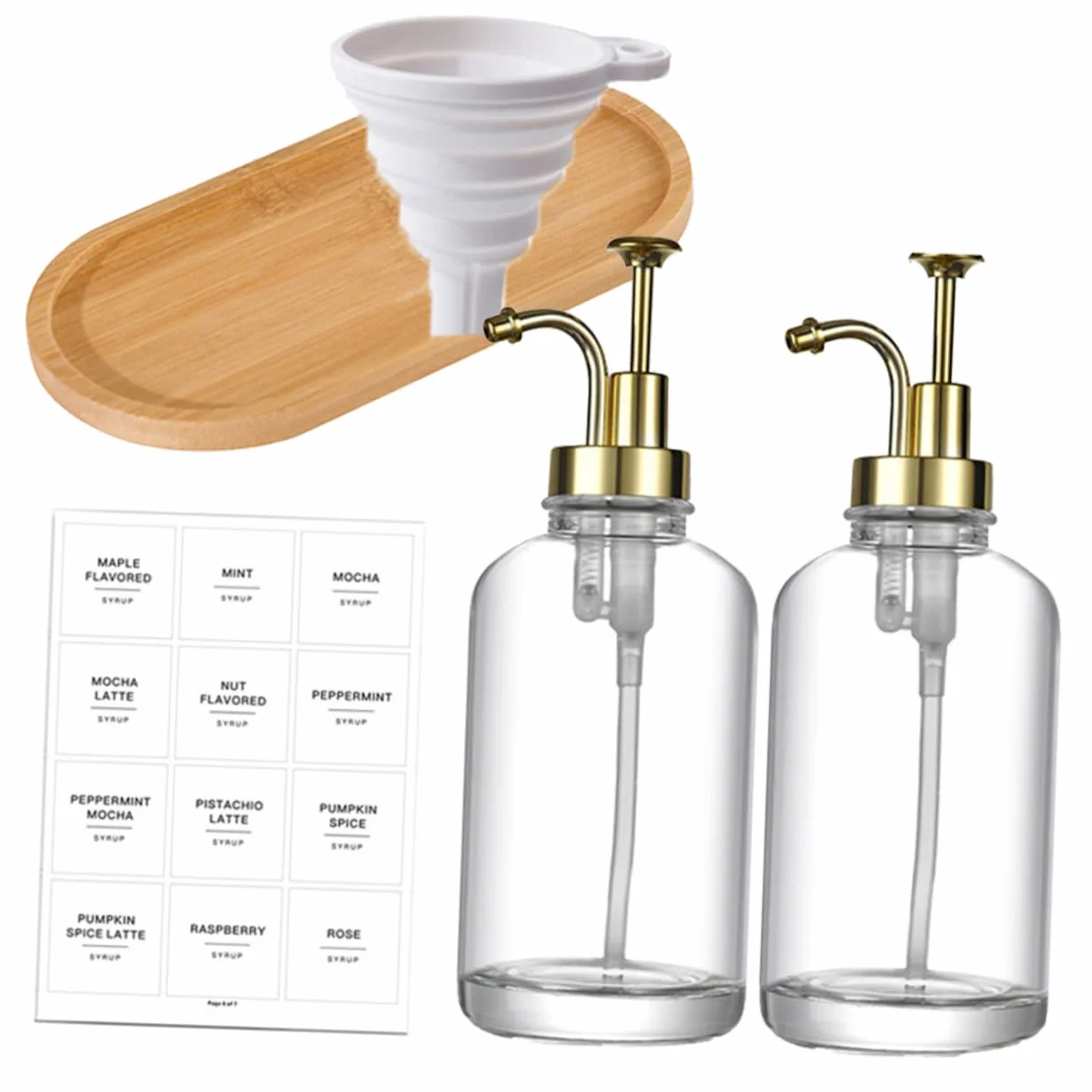 MAGICLULU Botella De Vidrio Tipo Pulsador Dispensador De Jabón De Baño 500ml Transparente Fácil De Usar