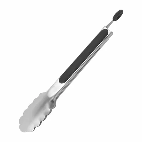 Pinzas de cocina de alta calidad, pinzas para alimentos para hornear y servir barbacoa, antideslizantes, antiquemaduras, acero inoxidable resistente (39,5 x 3,7 cm)