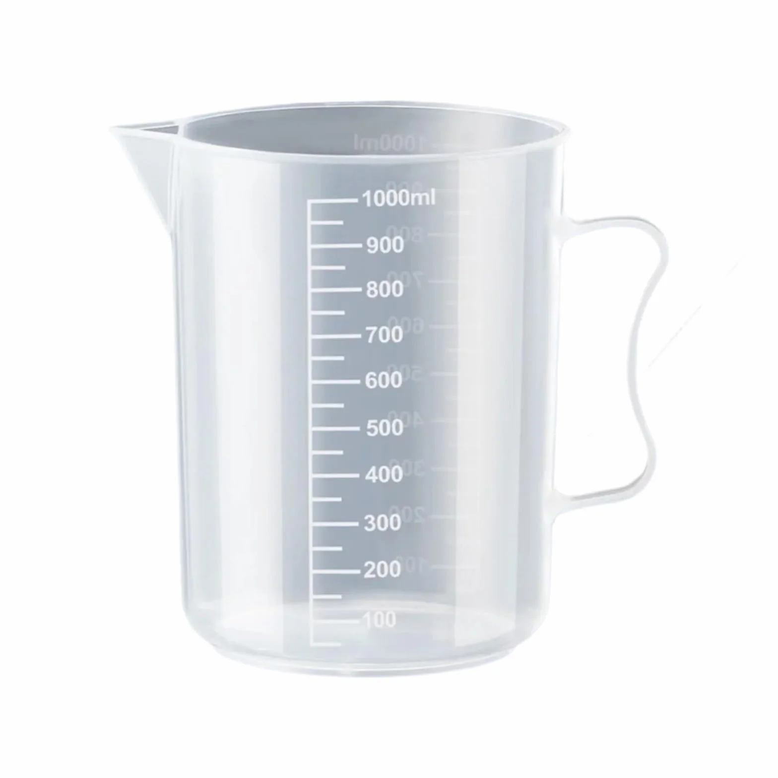 Vaso medidor graduado transparente de plástico con escala, vaso de laboratorio de gran capacidad con tapa, vaso mezclador transparente for cocina y repostería.(5000ml)