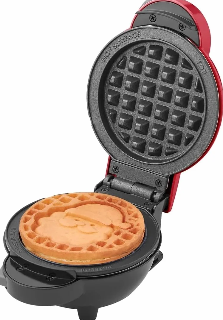 DASH Multimaker con 7 platos extraíbles: gofrera y placa calefactora + 3 platos temáticos - Santa Claus, calabaza, muñeco de nieve, mini gofres para Halloween y Navidad, para niños y