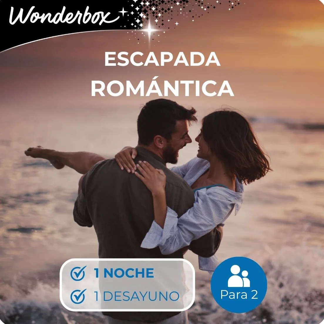 WONDERBOX - Caja Regalo - Escapada Romántica - para 2 Personas | 1 noche con desayuno con o sin cena - Más de 2000 estancias - Hoteles de 4*, hoteles boutique, con spa, casas rurales