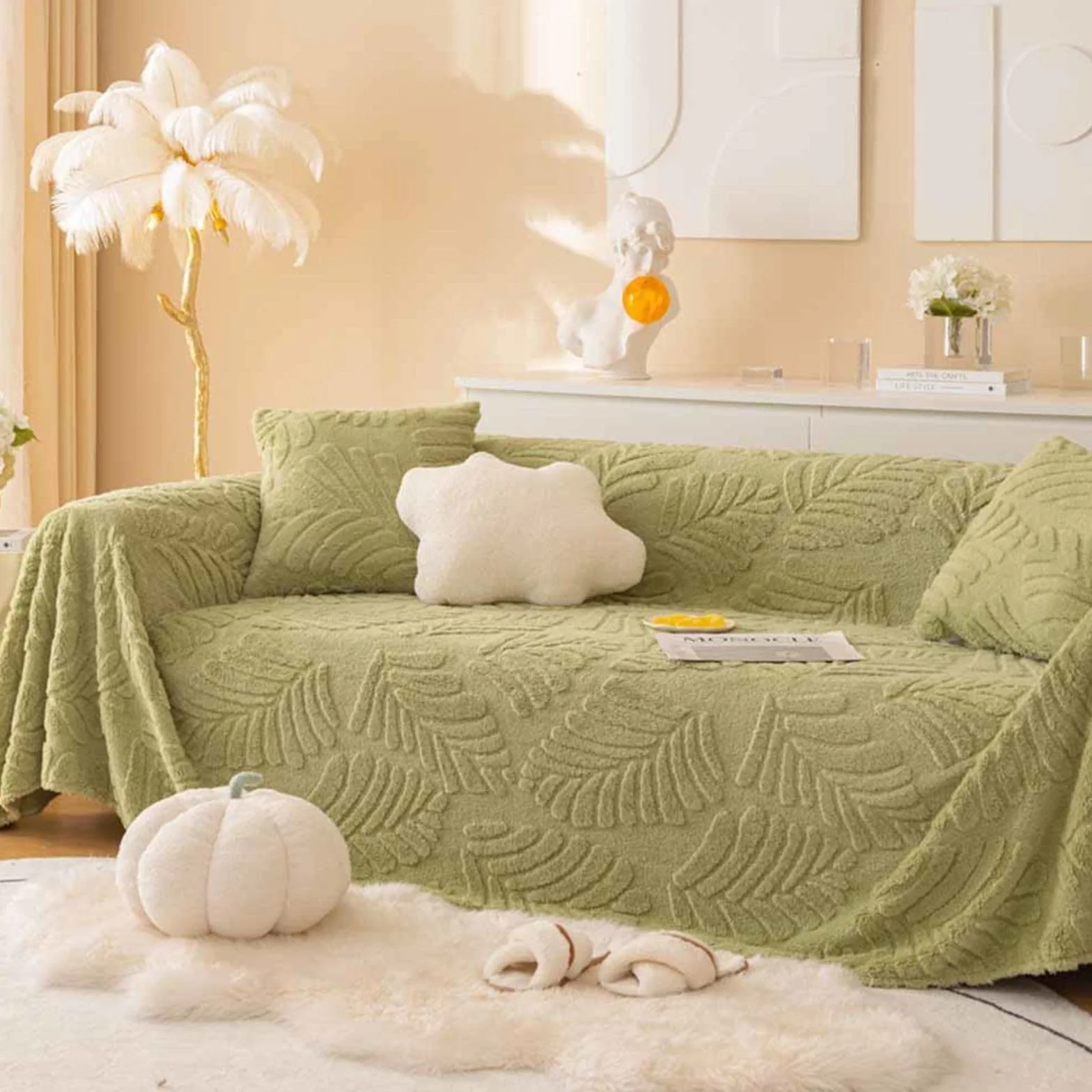 Manta ecológica impermeable en forma de L para sofá, manta térmica antideslizante, protector con cable para 1/2/3/4 plazas, 33 x 180 x 200 cm, perfecta para decoración del hogar