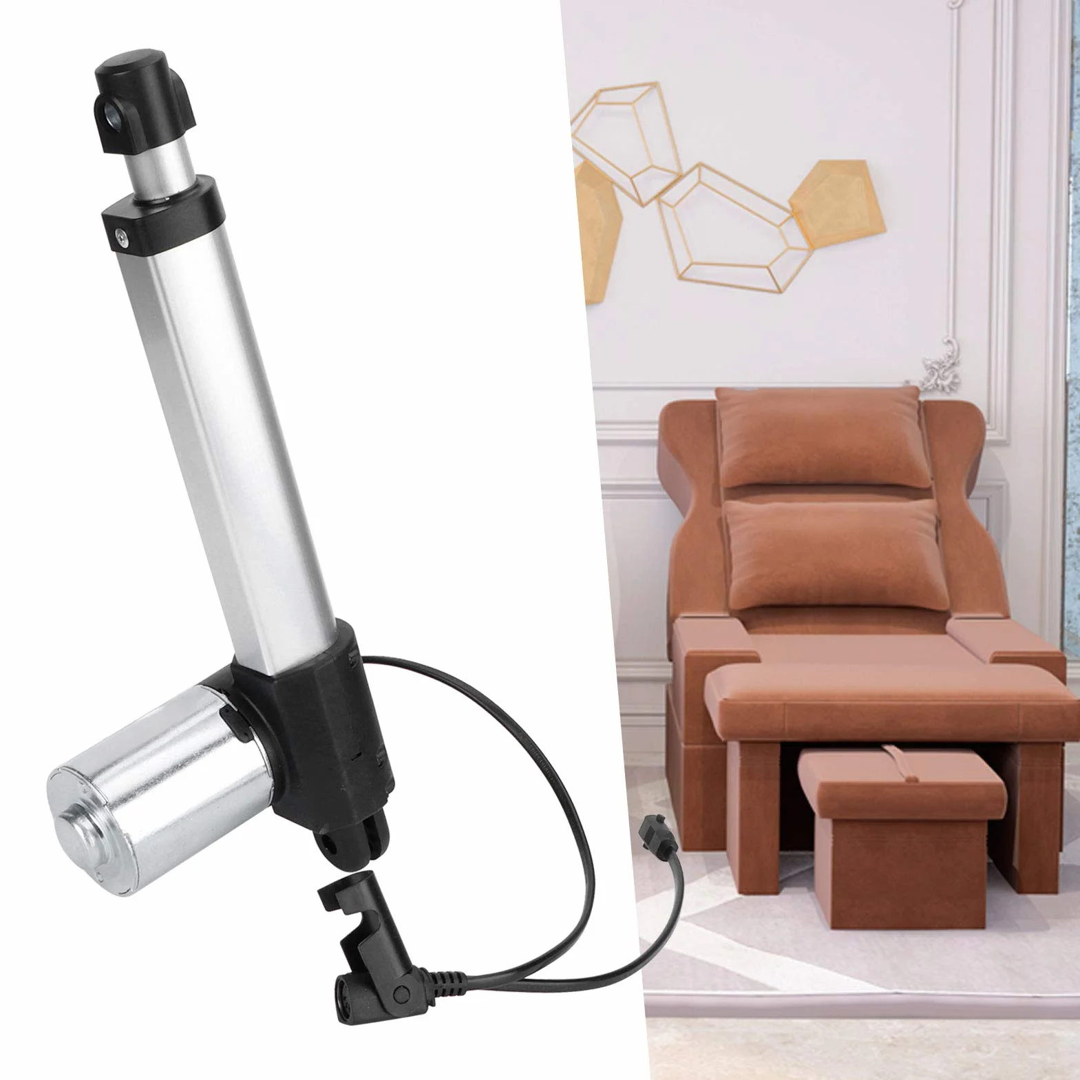 Kit de Repuesto de Motor reclinable eléctrico, actuador Lineal de Motor de sillas Elevadoras reclinable eléctrico DC24V Universal para sillón de Masaje de sofá