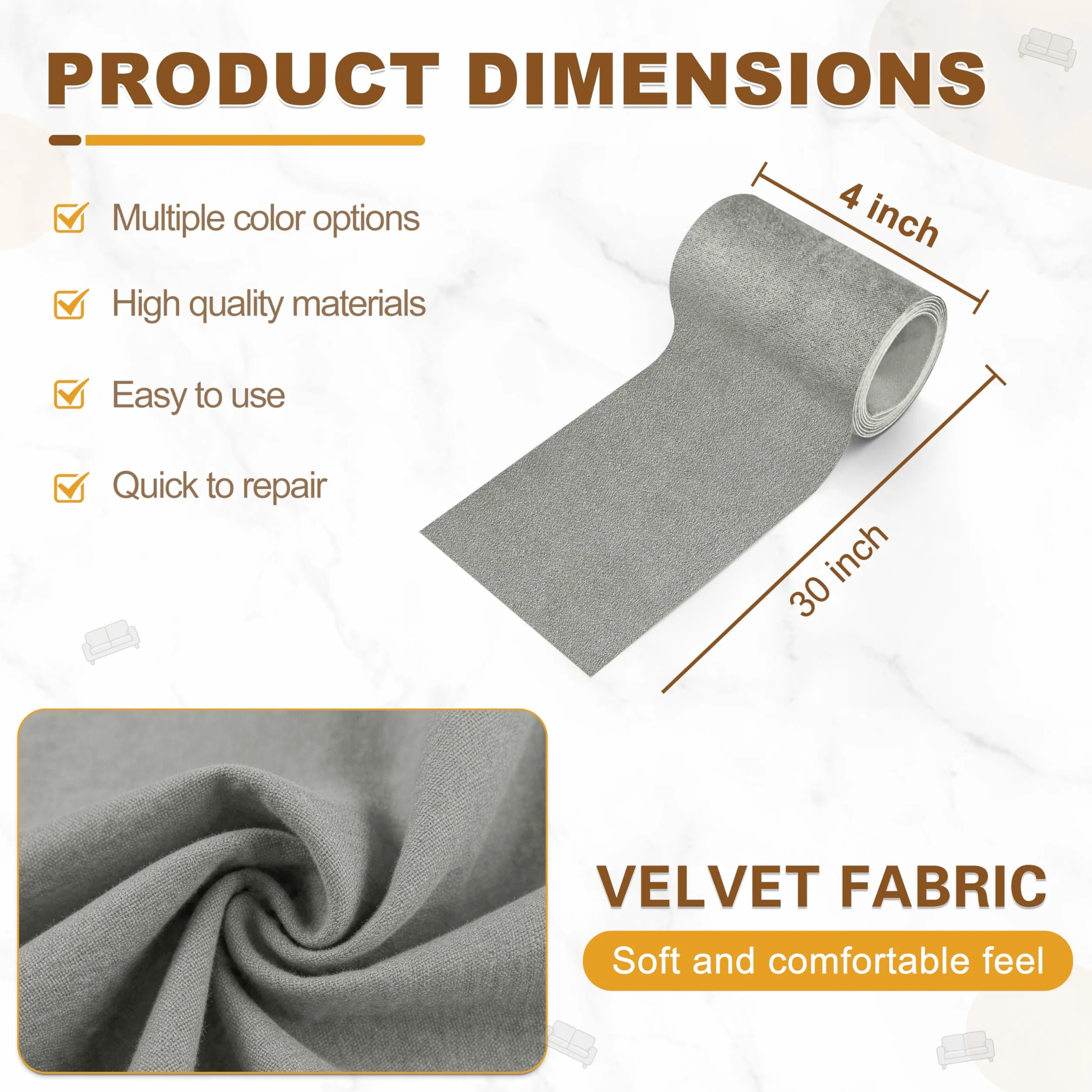 Azobur Parche de reparación rectangular de terciopelo, parche de tela de franela autoadhesivo, multicolor, parche de microfibra, se puede utilizar para parchear sofás, asientos de coche, bolsos,