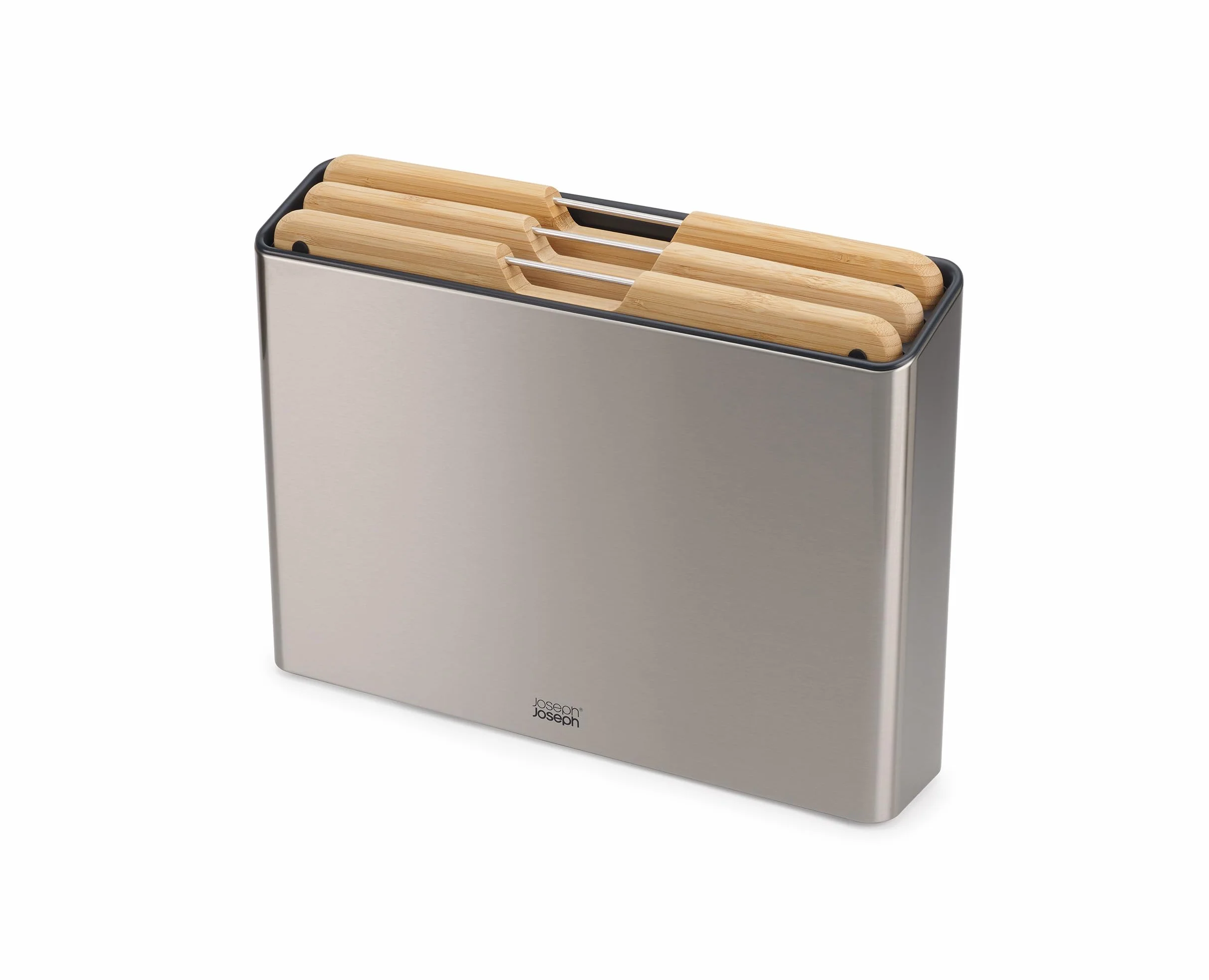 Joseph Joseph Folio Tablas de Picar Antideslizantes Bambú 3 Piezas Estuche Acero Inoxidable Grande