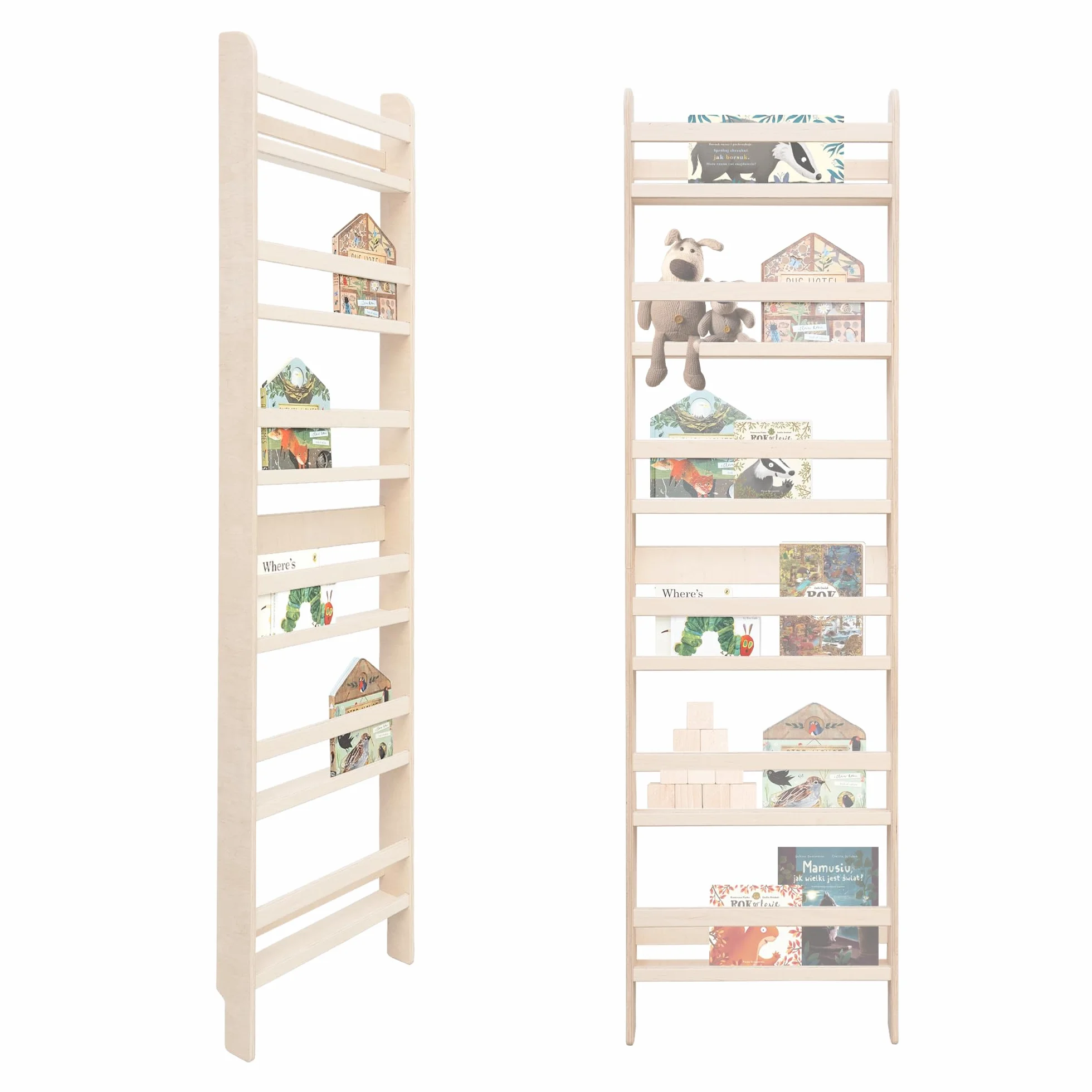 MAMOI® Estantería Infantil de Tablero de Madera Multicapa – Caja para Libros, estantería para niños, estantería para habitación Infantil, Banco para Libros, Estante de Pared
