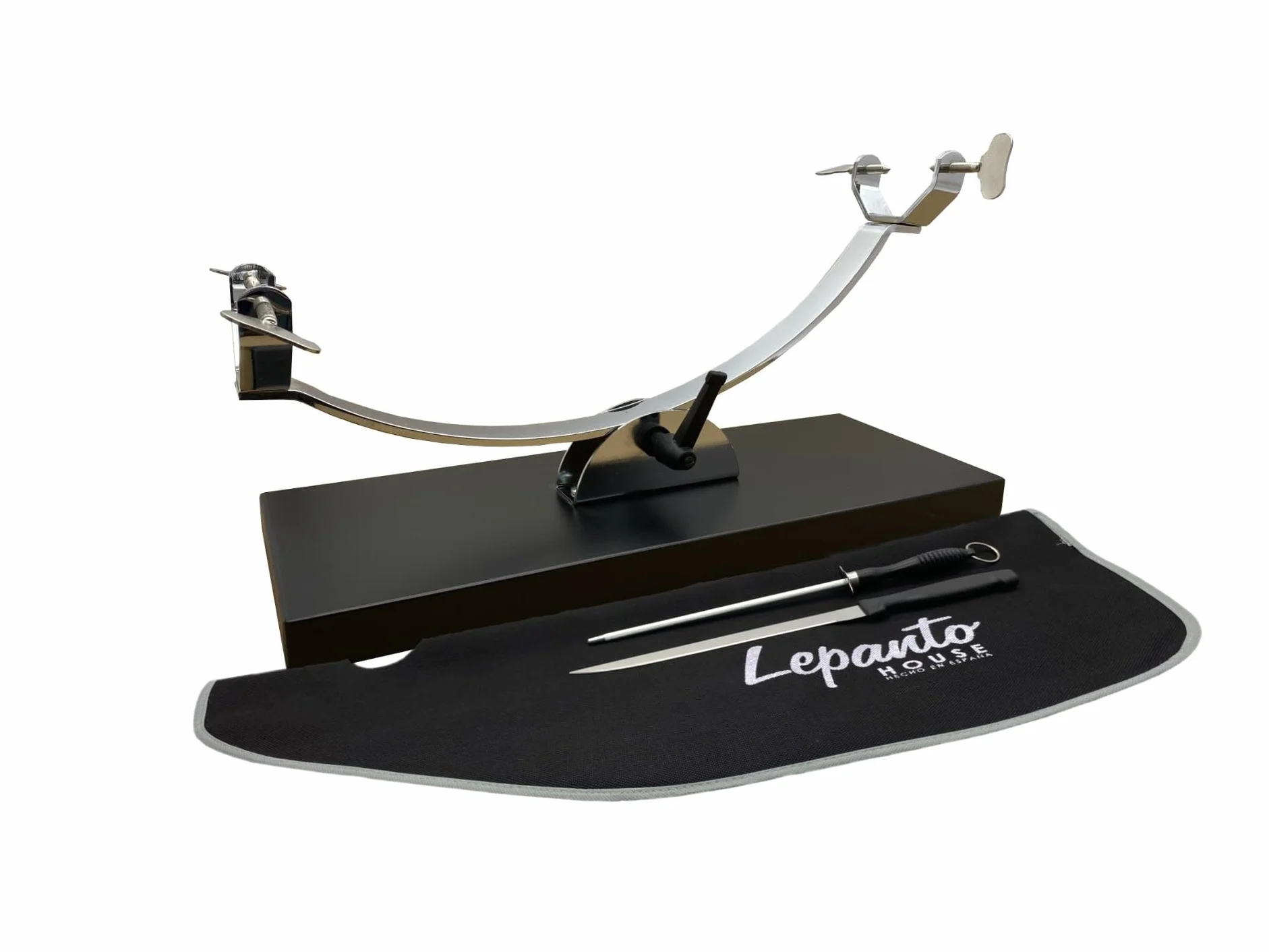 FERRETERIA LEPANTO Jamonero Basculante, Jamonero Serrano, Soporte jamonero basculante, jamonero Profesional mas Set de Corte LepantoHouse