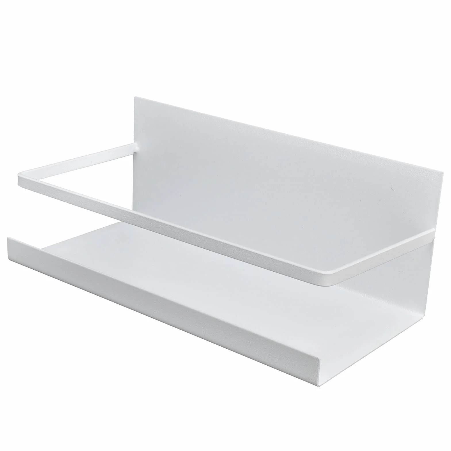 Estantes magnéticos para refrigerador, sin taladro, para ducha y cocina, soporta 2,5 kg, ideal para botellas de especias y almacenamiento de baño, color blanco