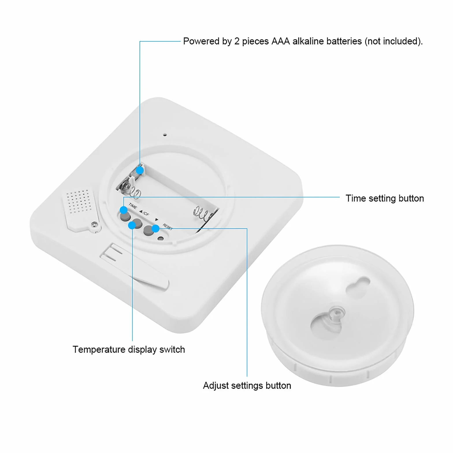 Reloj de Baño LCD Digital Impermeable con Alarma, Control de Temperatura y Humedad, Temporizador