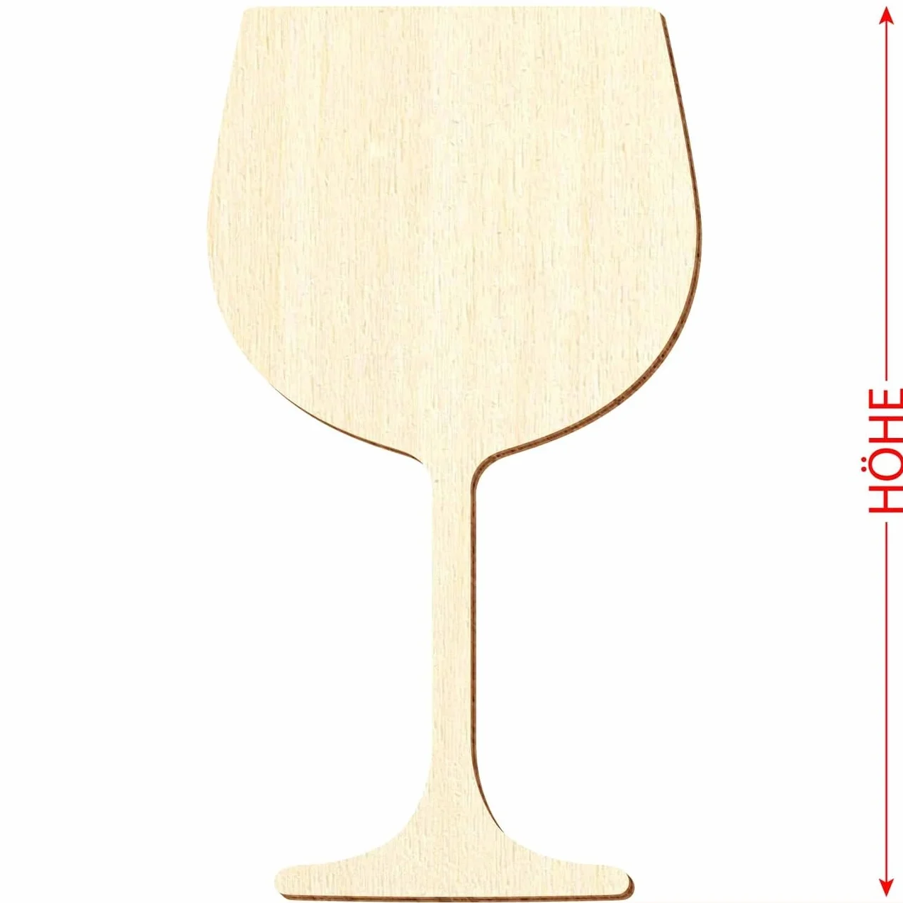 Copa de vino tinto de madera, 5-50 cm, paquete con: 100 unidades, altura: 8 cm de alto